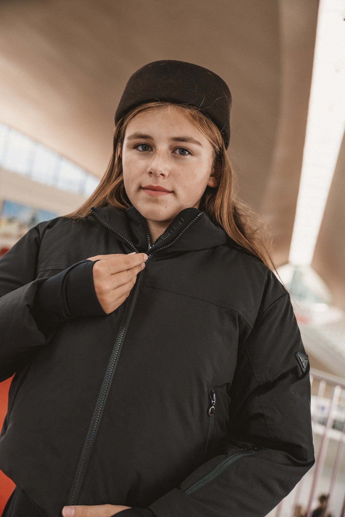 The Motion Teen Two Layer Coat - Black
