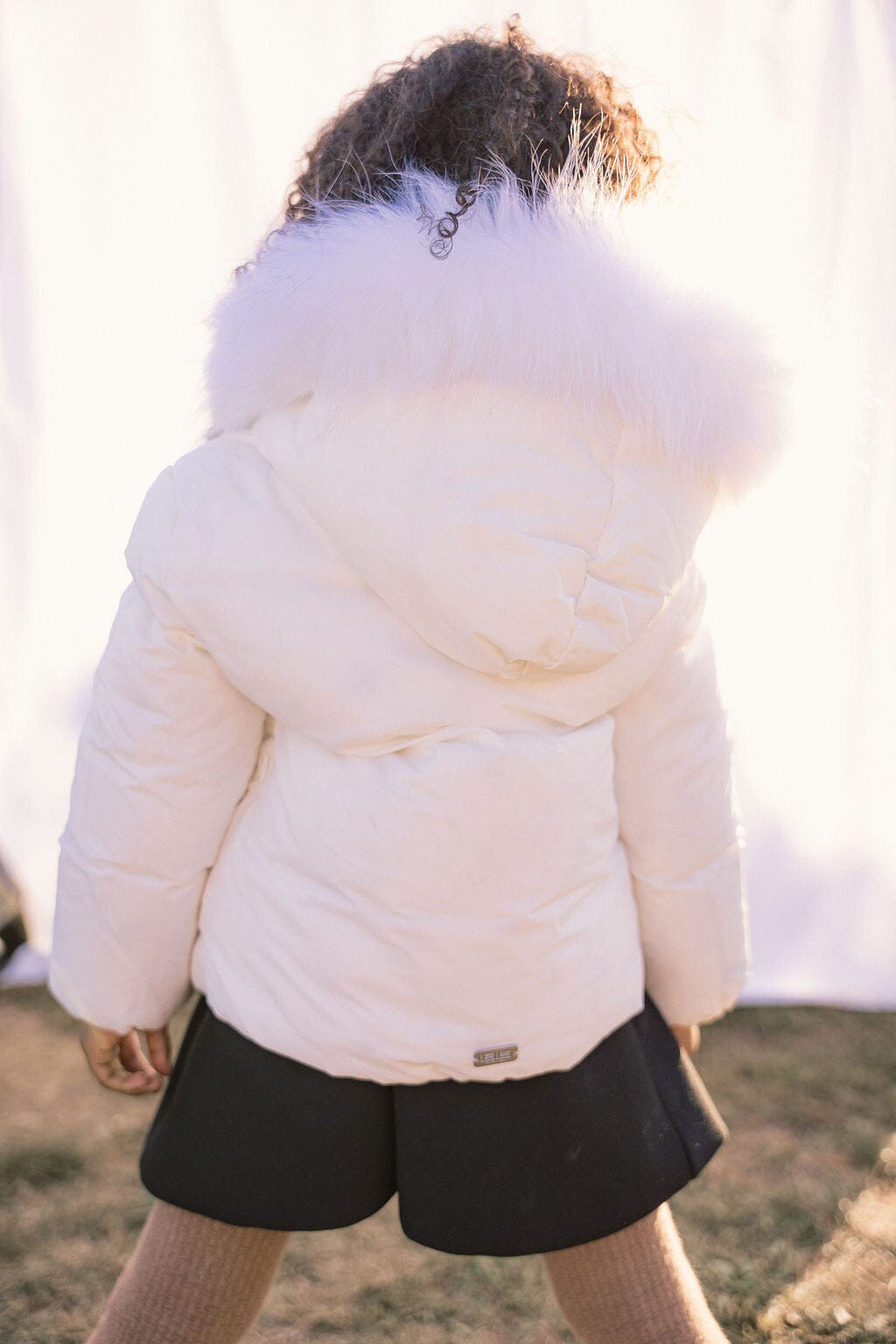 Allegory Diagonal Closure Baby Down Coat - Winter White Coat IBIS Outerwear