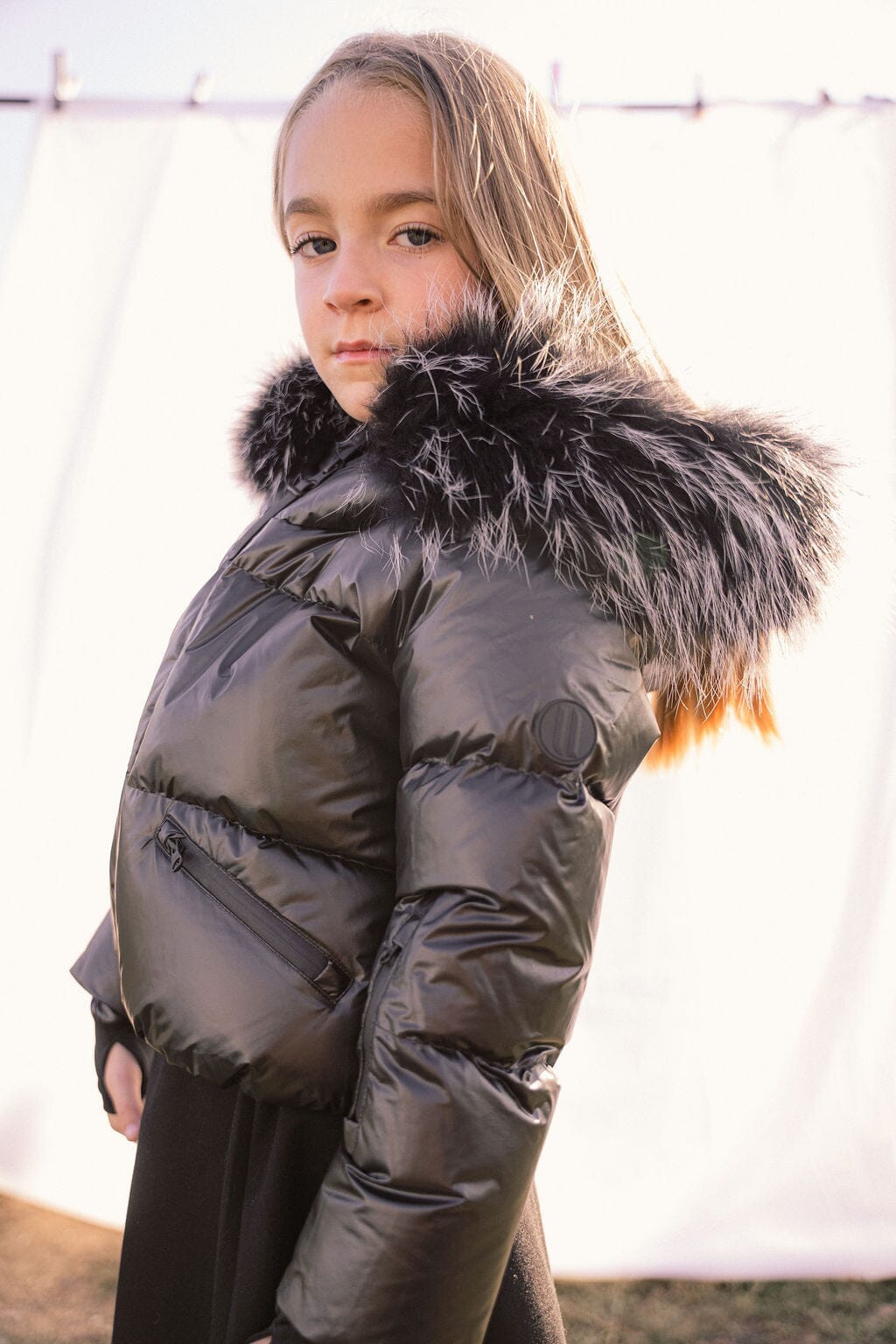 Ballad Puffer Coat Girls Down Coat - Black Coat IBIS Outerwear