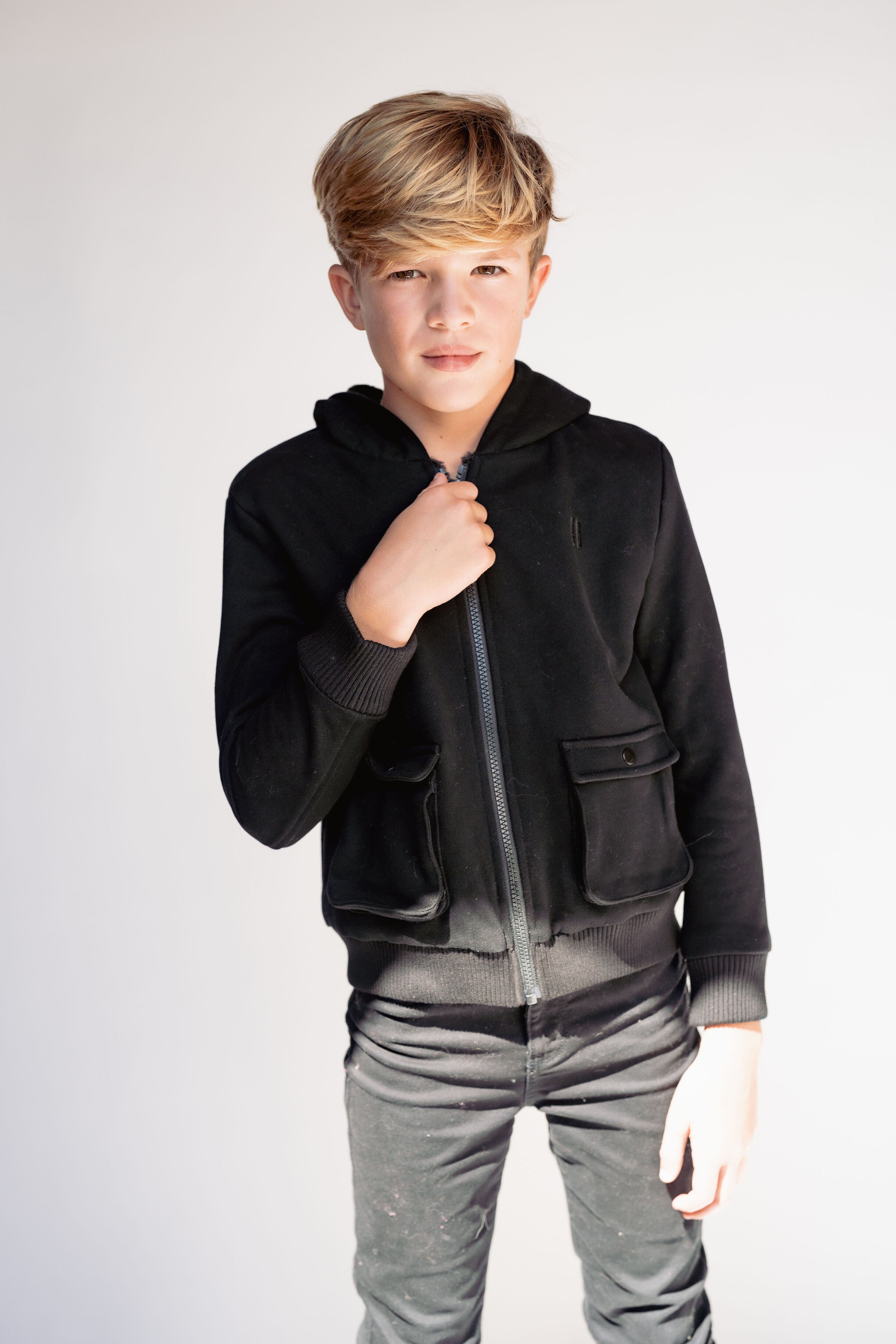 Boys Hoodie - Black Hoodie IBIS Outerwear
