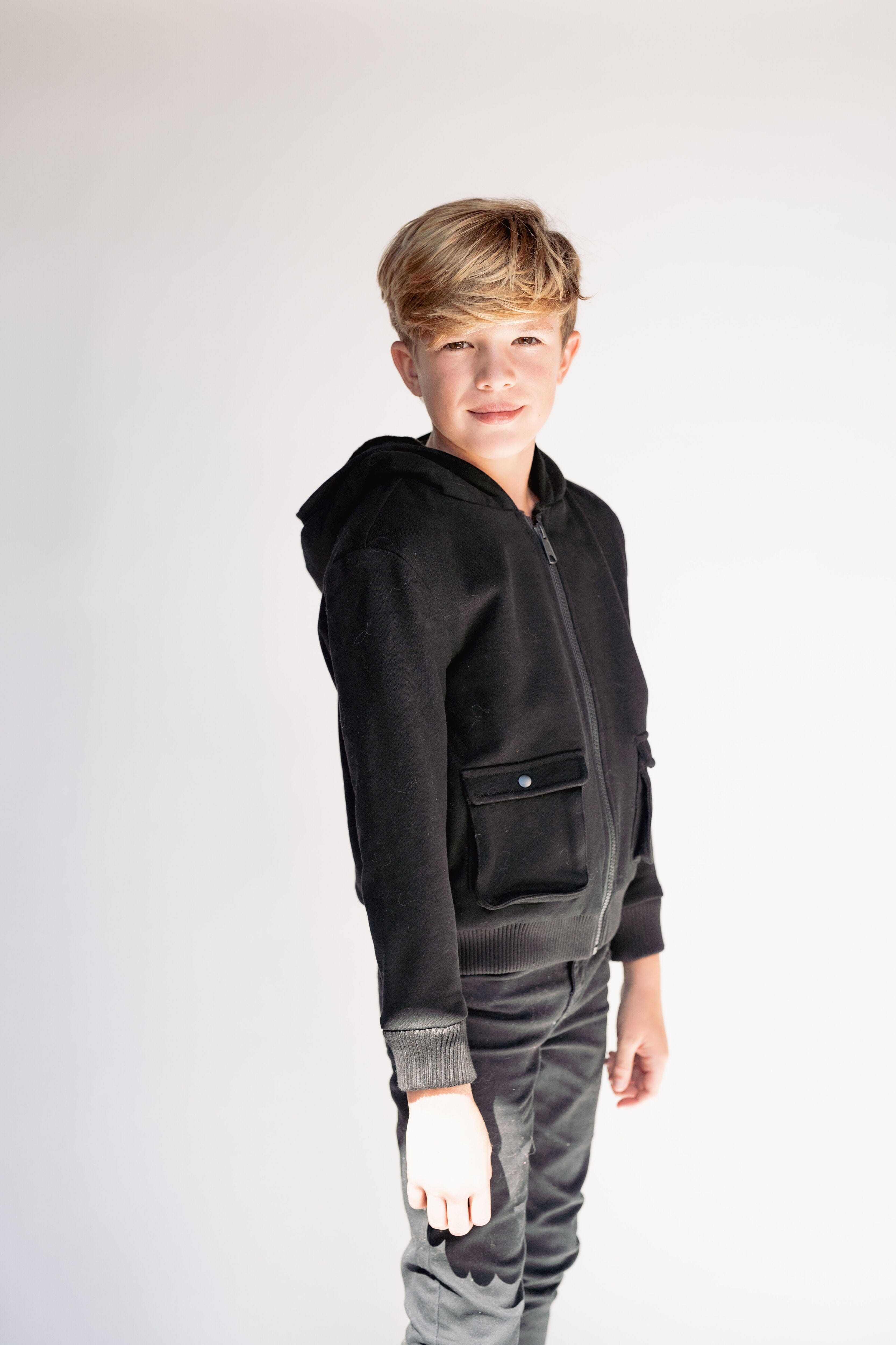 Boys Hoodie - Black Hoodie IBIS Outerwear