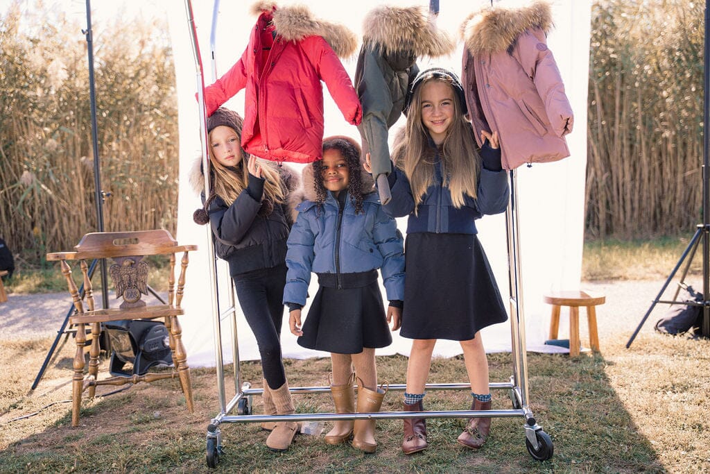 Chorus Snap Pocket Girls Down Coat - Off Blue Coat IBIS Outerwear