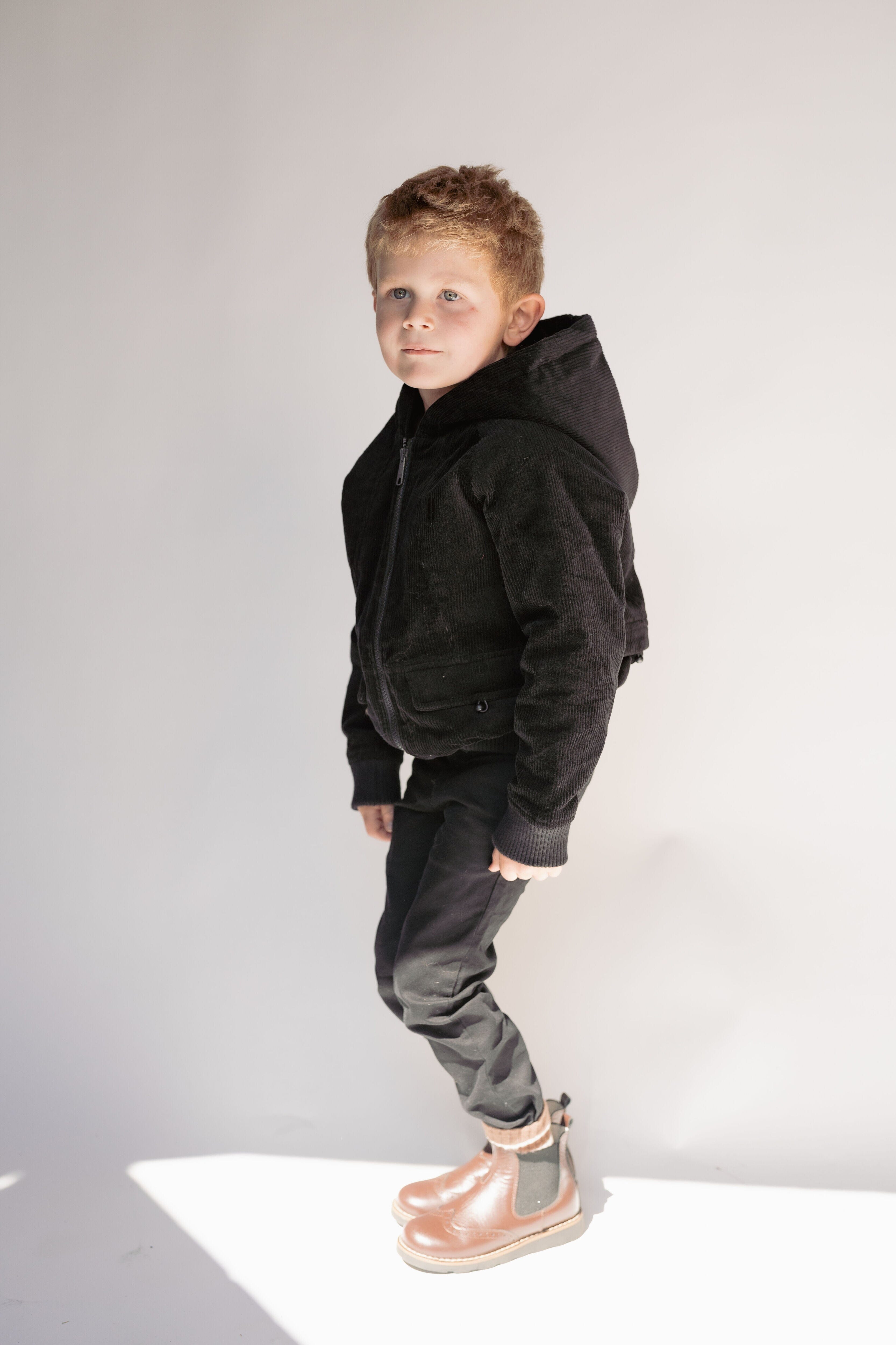 Corduroy Fall Jacket - Black Coat IBIS Outerwear