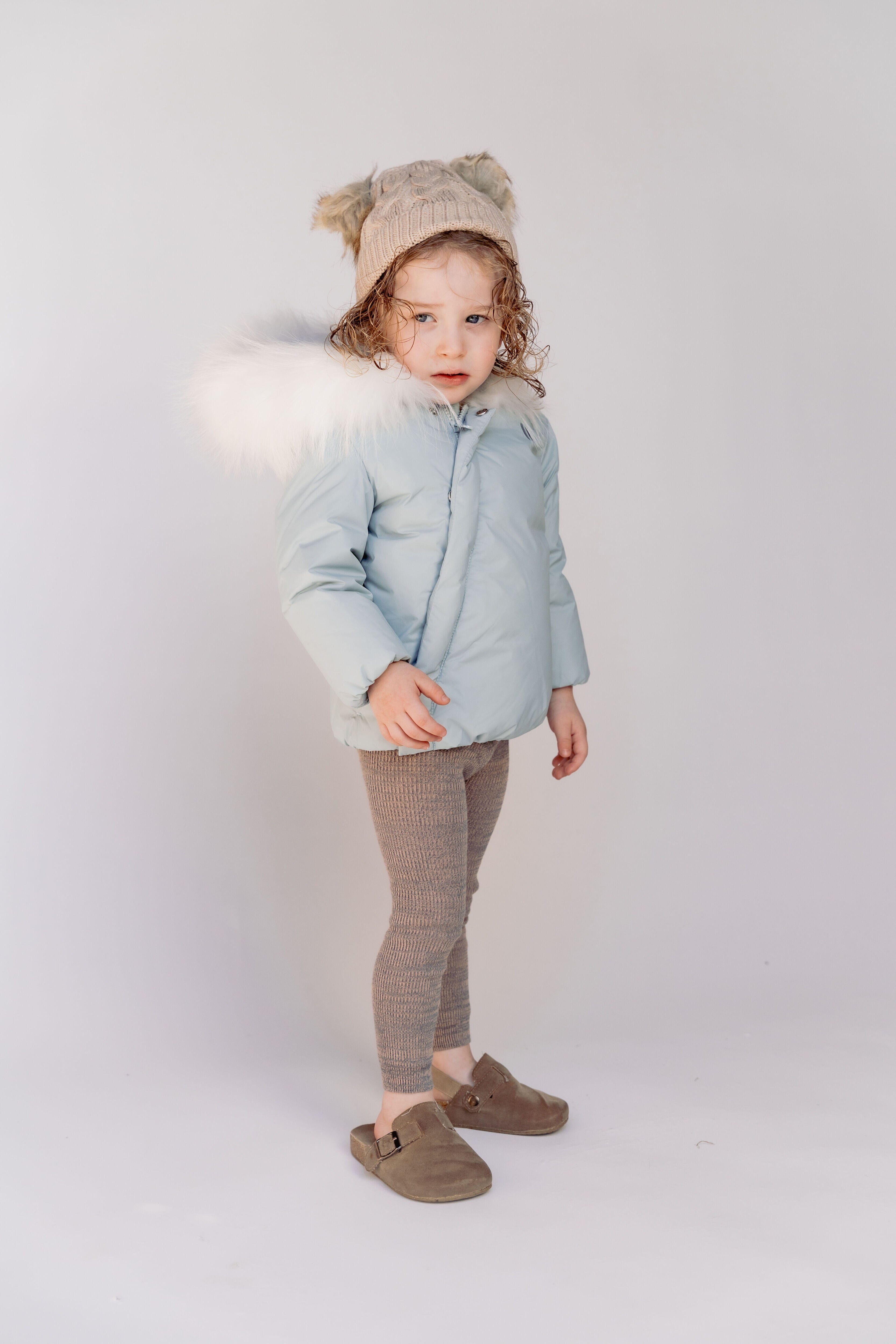 Cosmo Baby Down Coat - Powder Blue Coat IBIS Outerwear