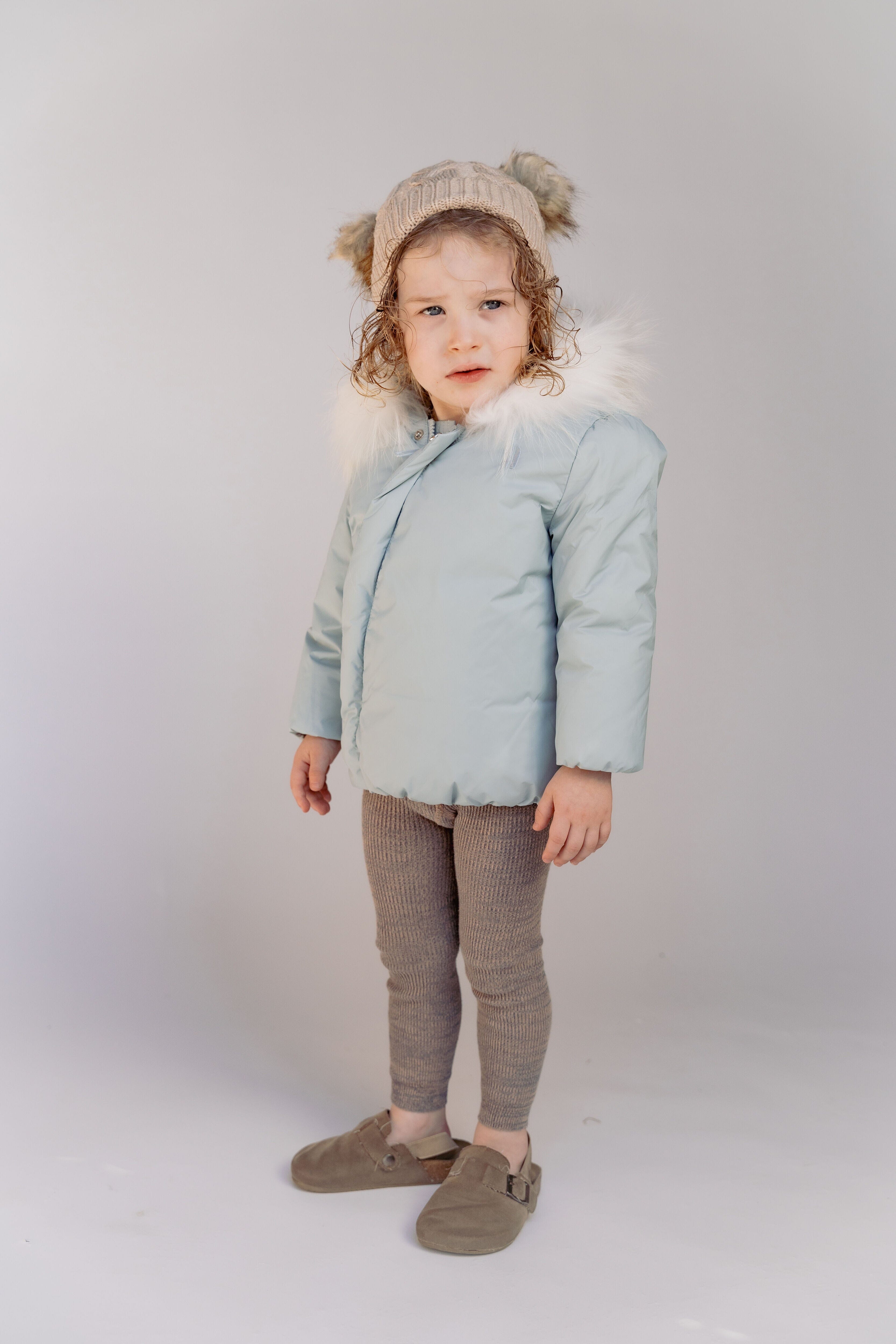 Cosmo Baby Down Coat - Powder Blue Coat IBIS Outerwear