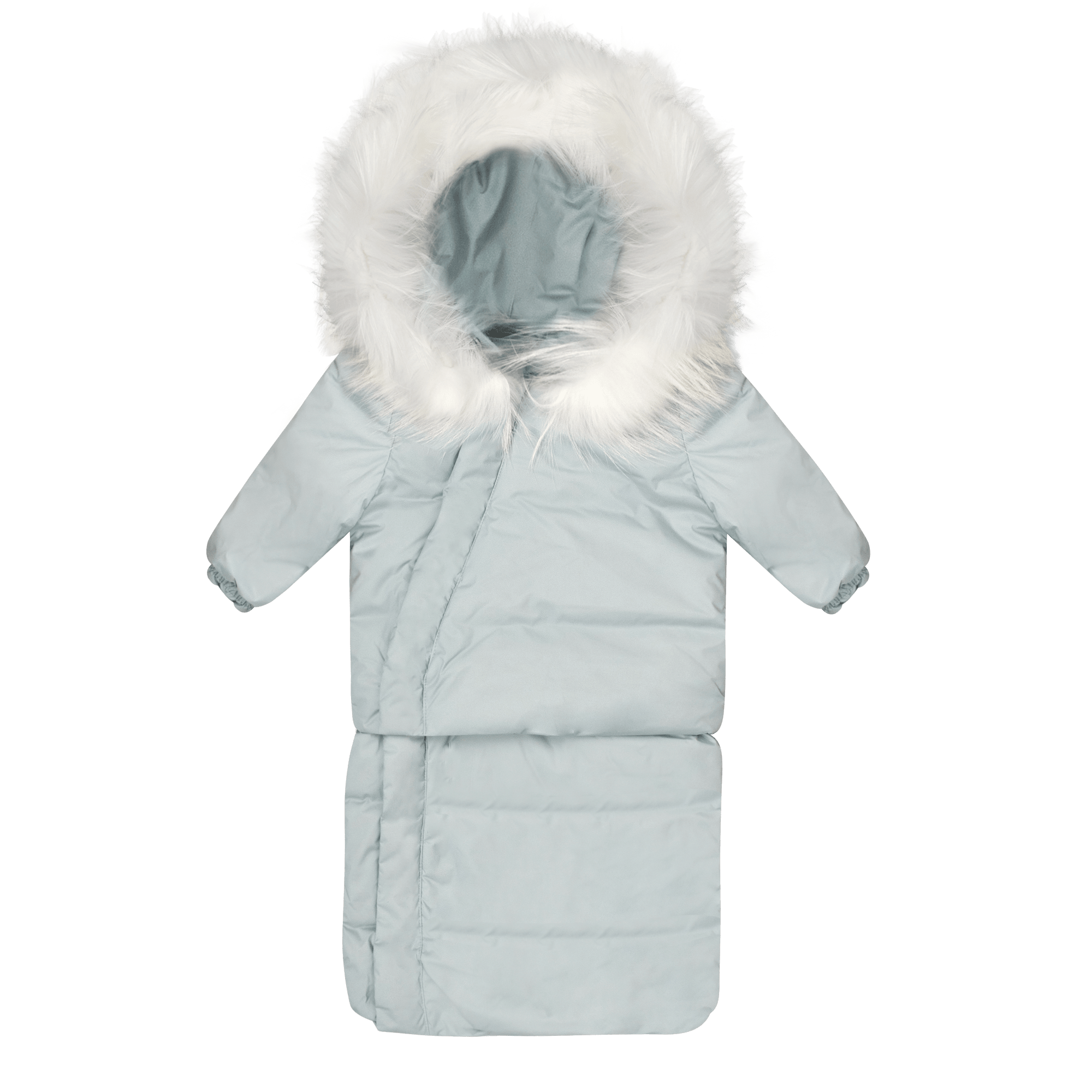 Cosmo Baby Down Coat w/ Foot Sack-Powder Blue Coat IBIS Outerwear