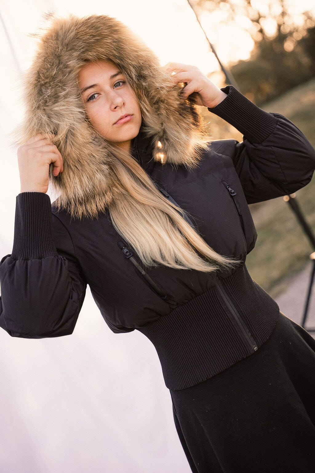 Elegy Tall Waistband Teens Down Coat - Black Matte Coat IBIS Outerwear