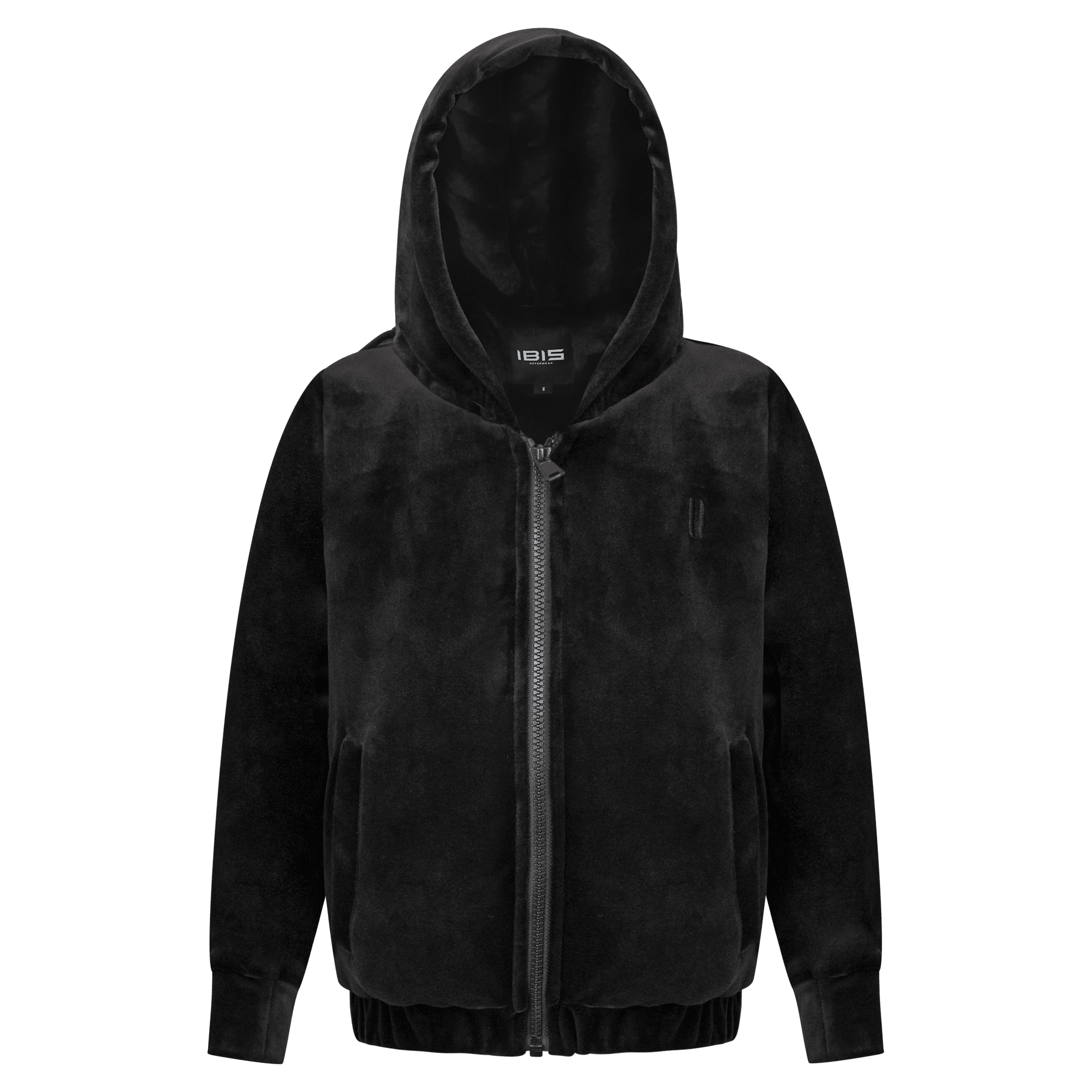 noremid FUR ZIP HOODIE - BLACK Girls Warm Hoodie - Black - Final Sale