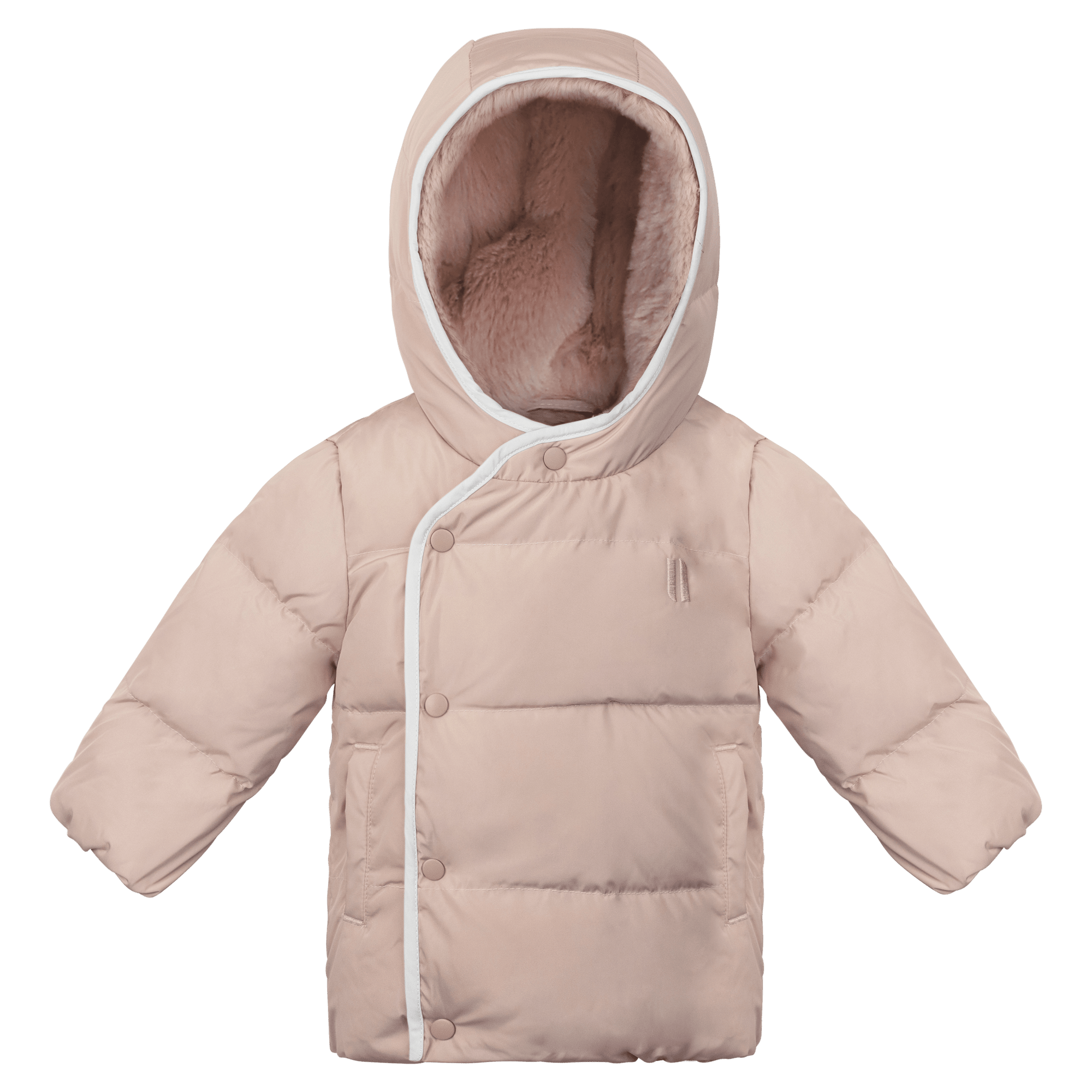 Metropolis Baby Down Coat - Blush Pink & White Coat IBIS Outerwear