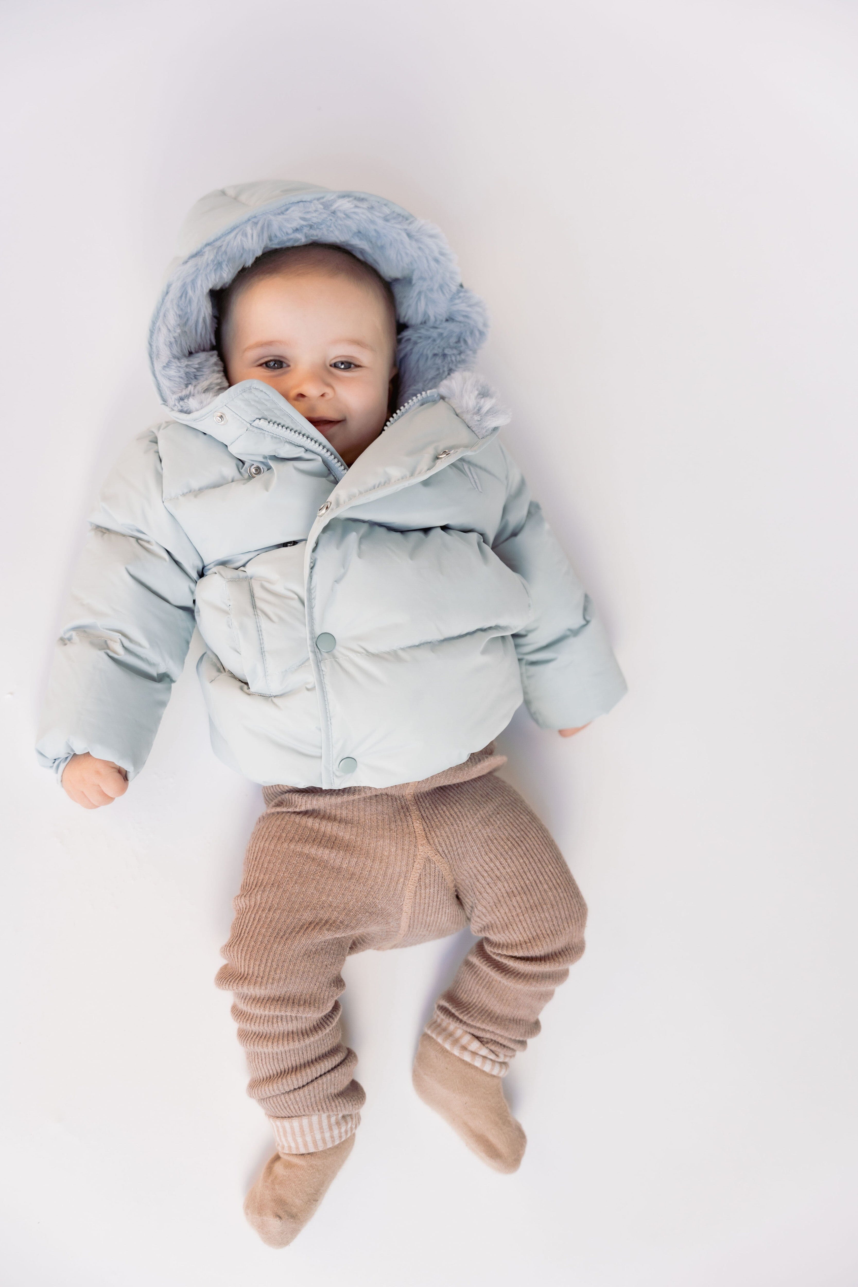 Metropolis Baby Down Coat - Powder Blue Coat IBIS Outerwear