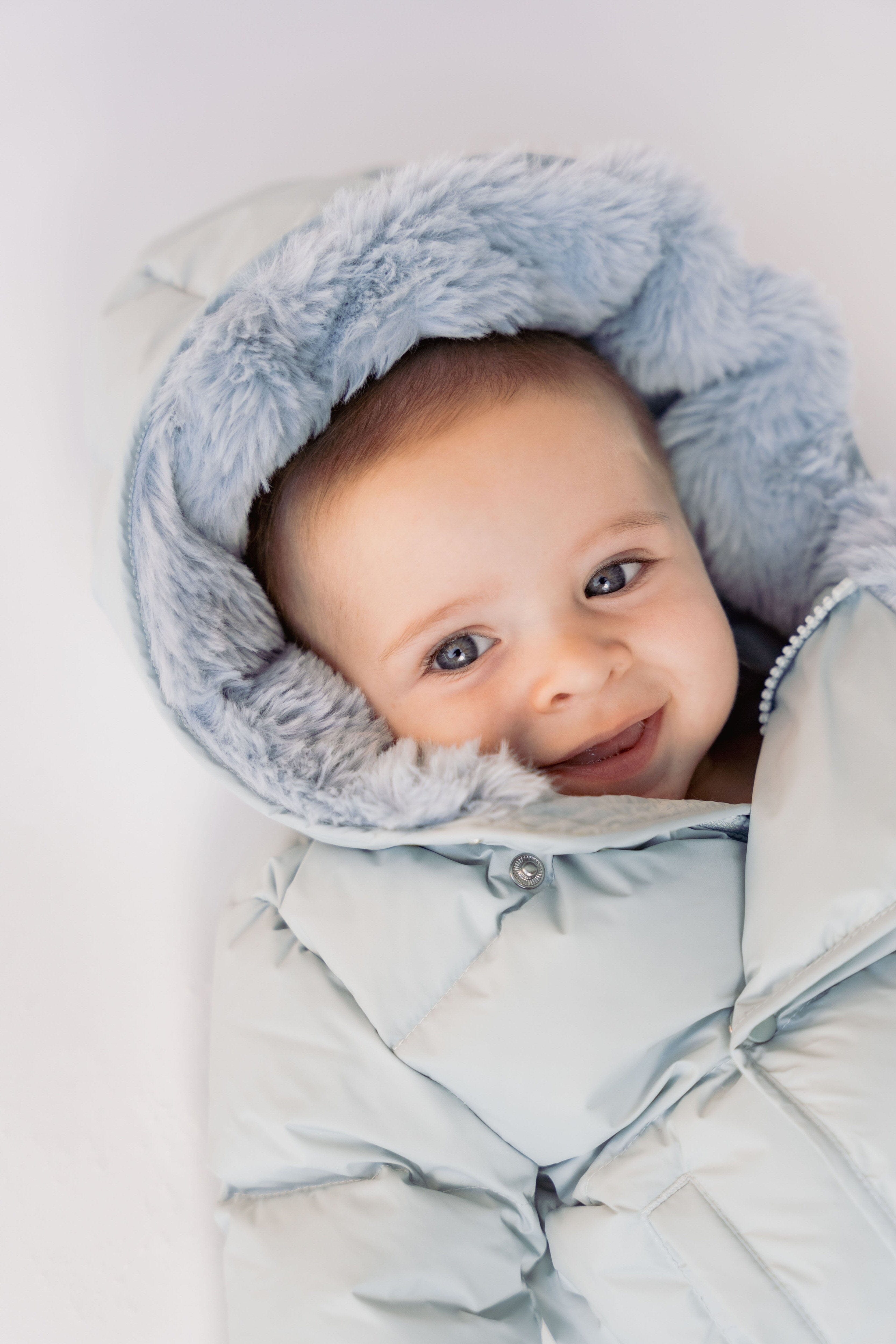 Metropolis Baby Down Coat - Powder Blue Coat IBIS Outerwear
