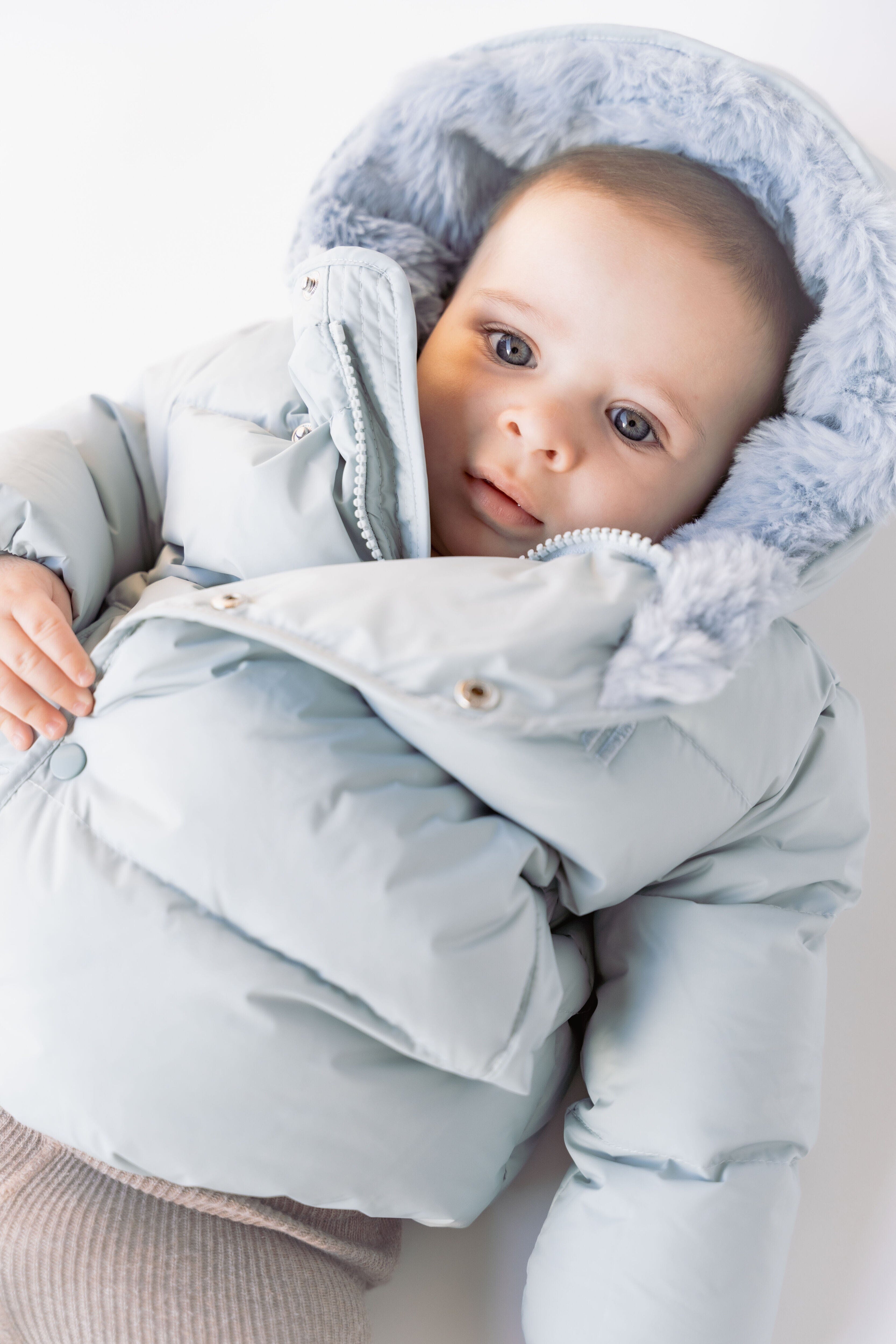 Metropolis Baby Down Coat - Powder Blue Coat IBIS Outerwear