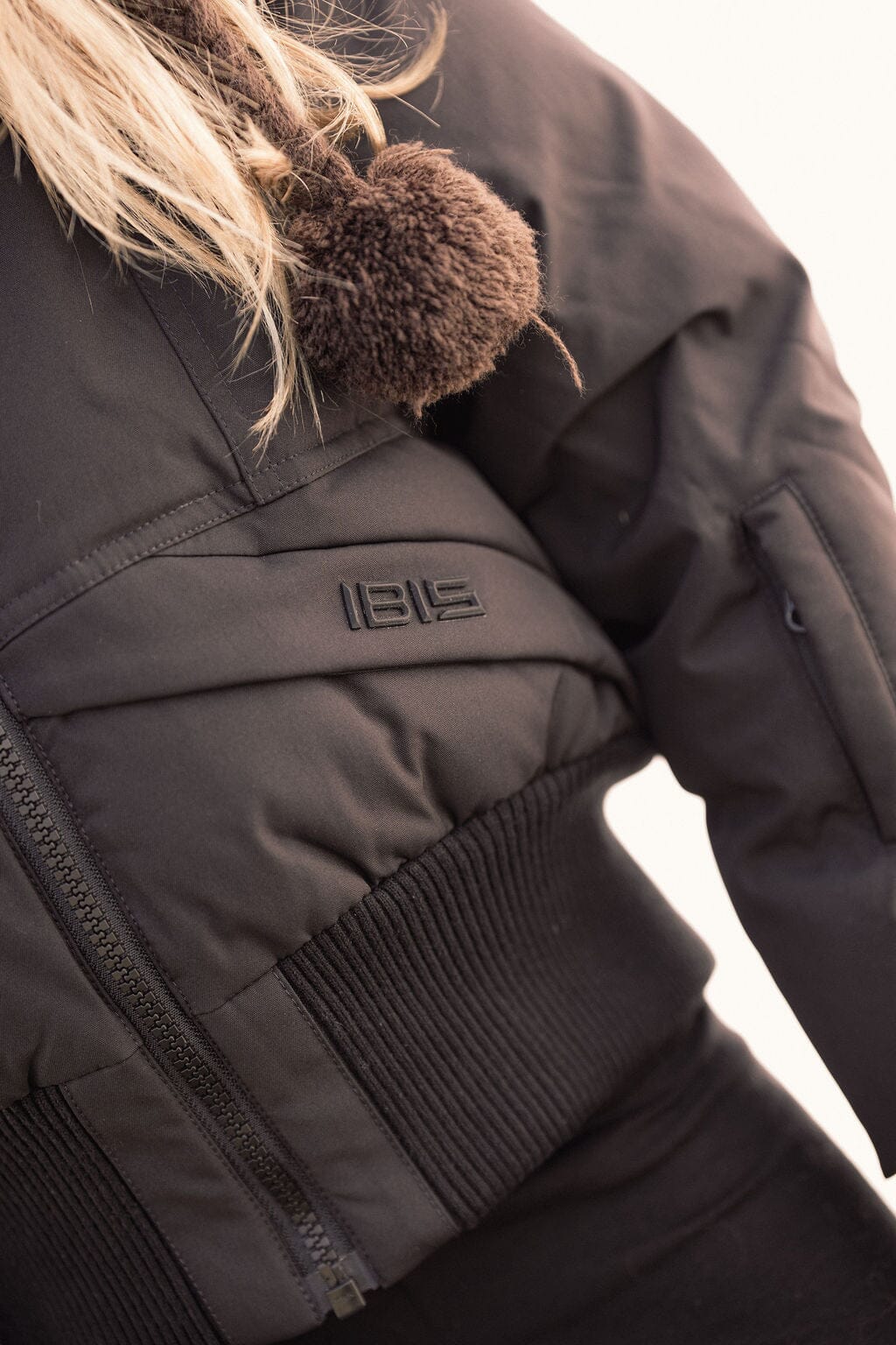 Narrative Covered Pocket Girls Down Coat - Black Coat IBIS Outerwear