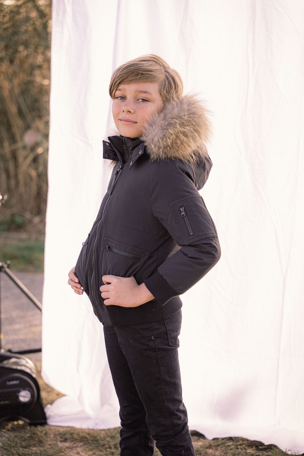 Prologue Square Pocket Boys Down Coat - Black Coat IBIS Outerwear