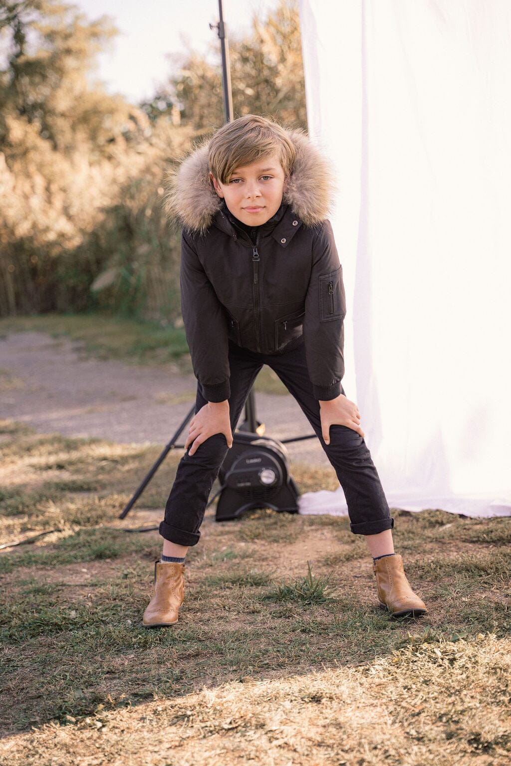 Prologue Square Pocket Boys Down Coat - Black Coat IBIS Outerwear