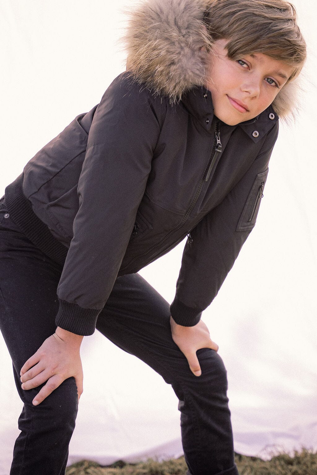 Prologue Square Pocket Boys Down Coat - Black Coat IBIS Outerwear