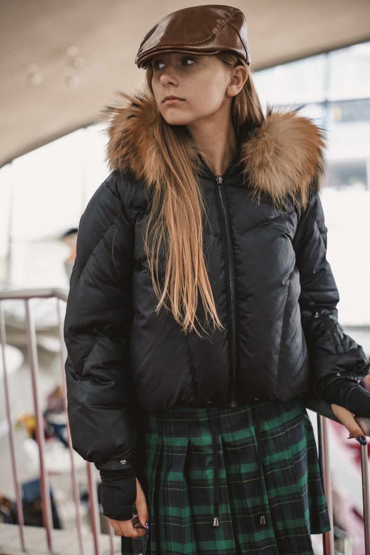 The Approach Teen Coat with Drawstring Waist - Black Coat IBIS Outerwear