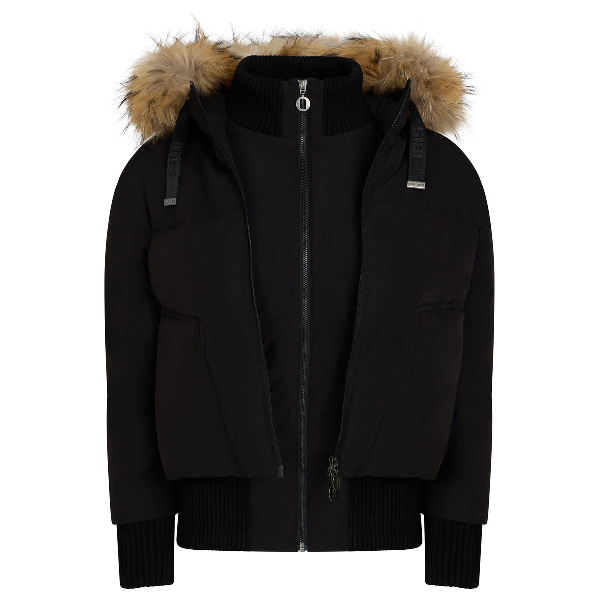 The Beyond Teen Double Zipper Coat - Black Matte Coat IBIS Outerwear