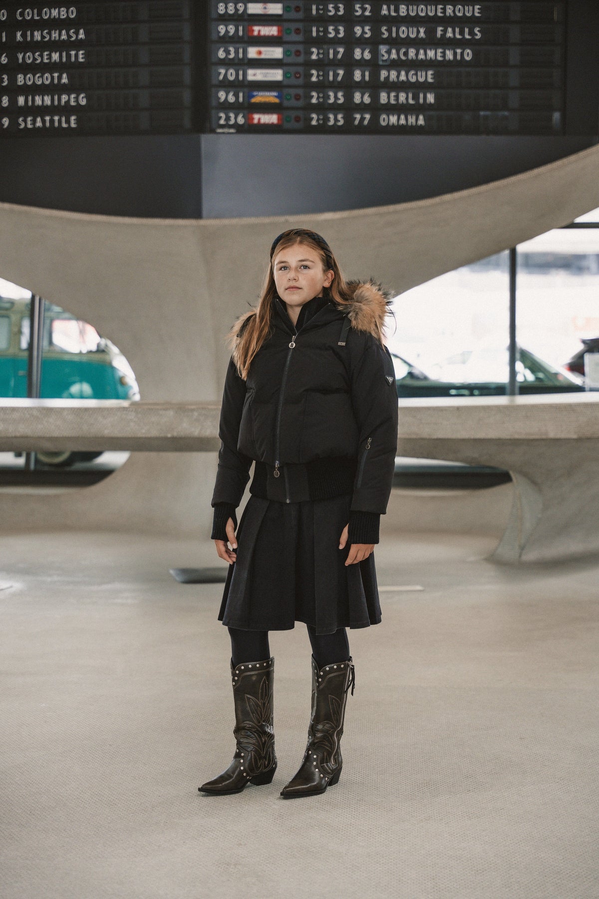 The Beyond Teen Double Zipper Coat - Black Matte Coat IBIS Outerwear