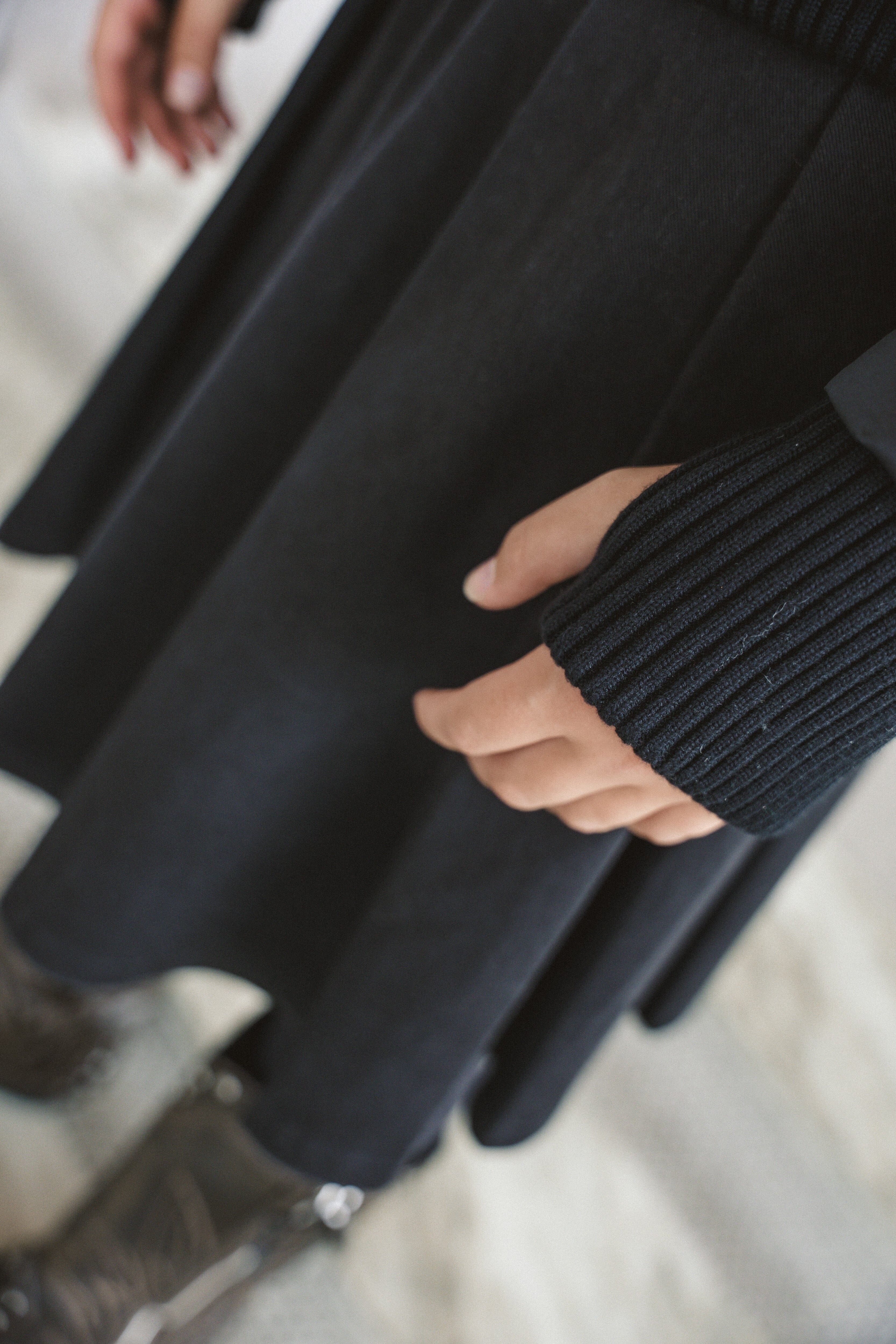 The Beyond Teen Double Zipper Coat - Black Semi Shine Coat IBIS Outerwear