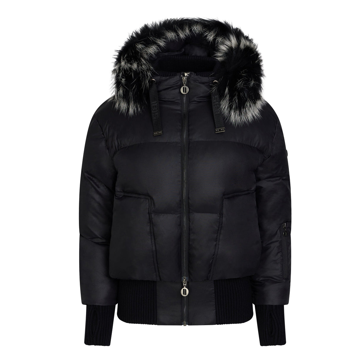 The Beyond Teen Double Zipper Coat - Black Semi Shine Coat IBIS Outerwear