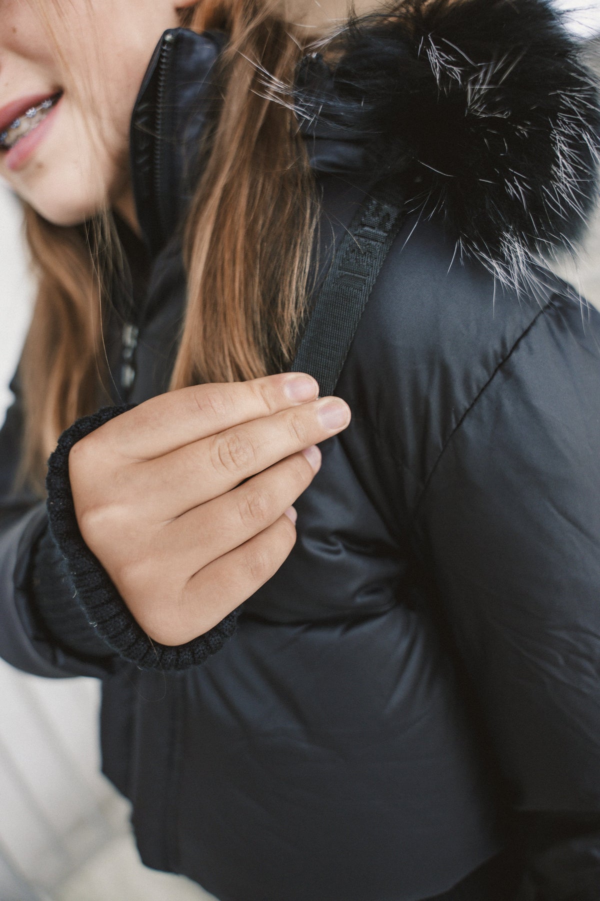 The Beyond Teen Double Zipper Coat - Black Semi Shine Coat IBIS Outerwear
