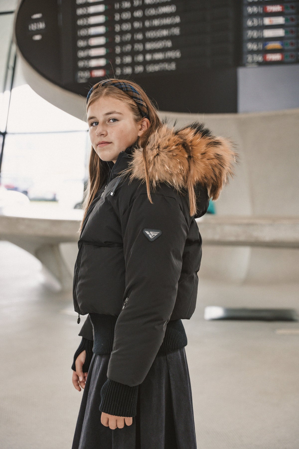 The Beyond Teen Double Zipper Coat - Black Semi Shine (Copy) Coat IBIS Outerwear