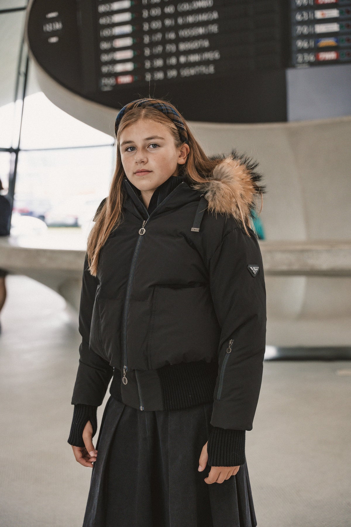 The Beyond Teen Double Zipper Coat - Black Semi Shine (Copy) Coat IBIS Outerwear
