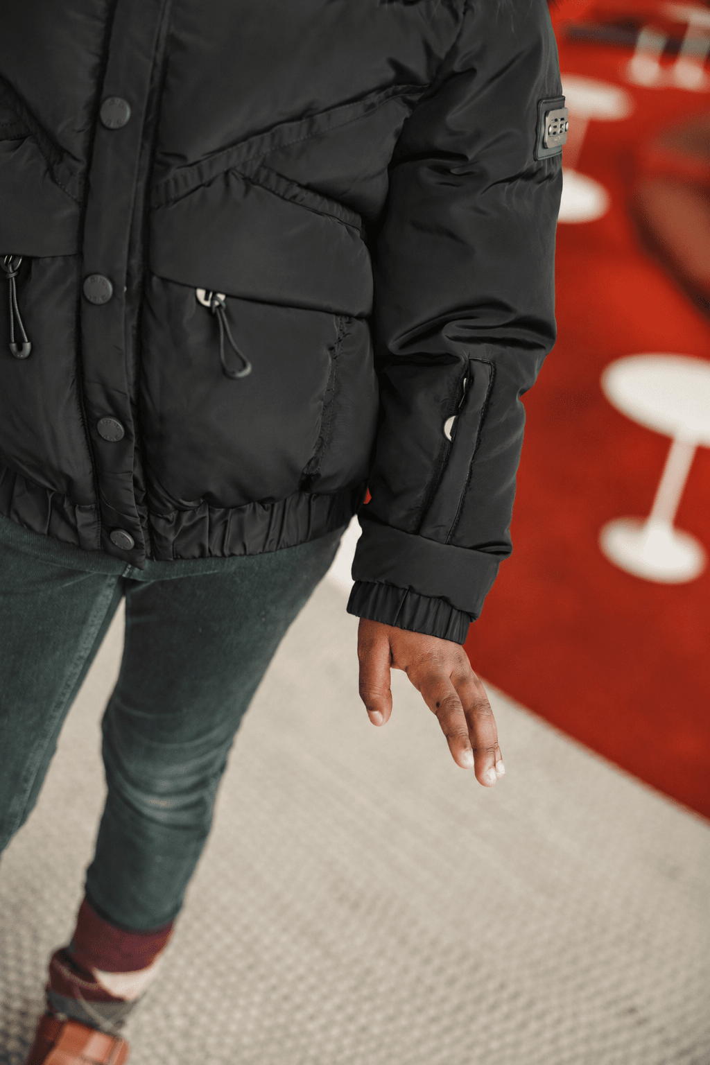 The Crossing Girls Covered Pocket Coat - Black Coat IBIS Outerwear