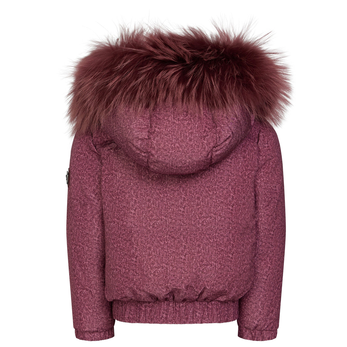 The Crossing Girls Covered Pocket Coat - Burgundy Denim Coat IBIS Outerwear