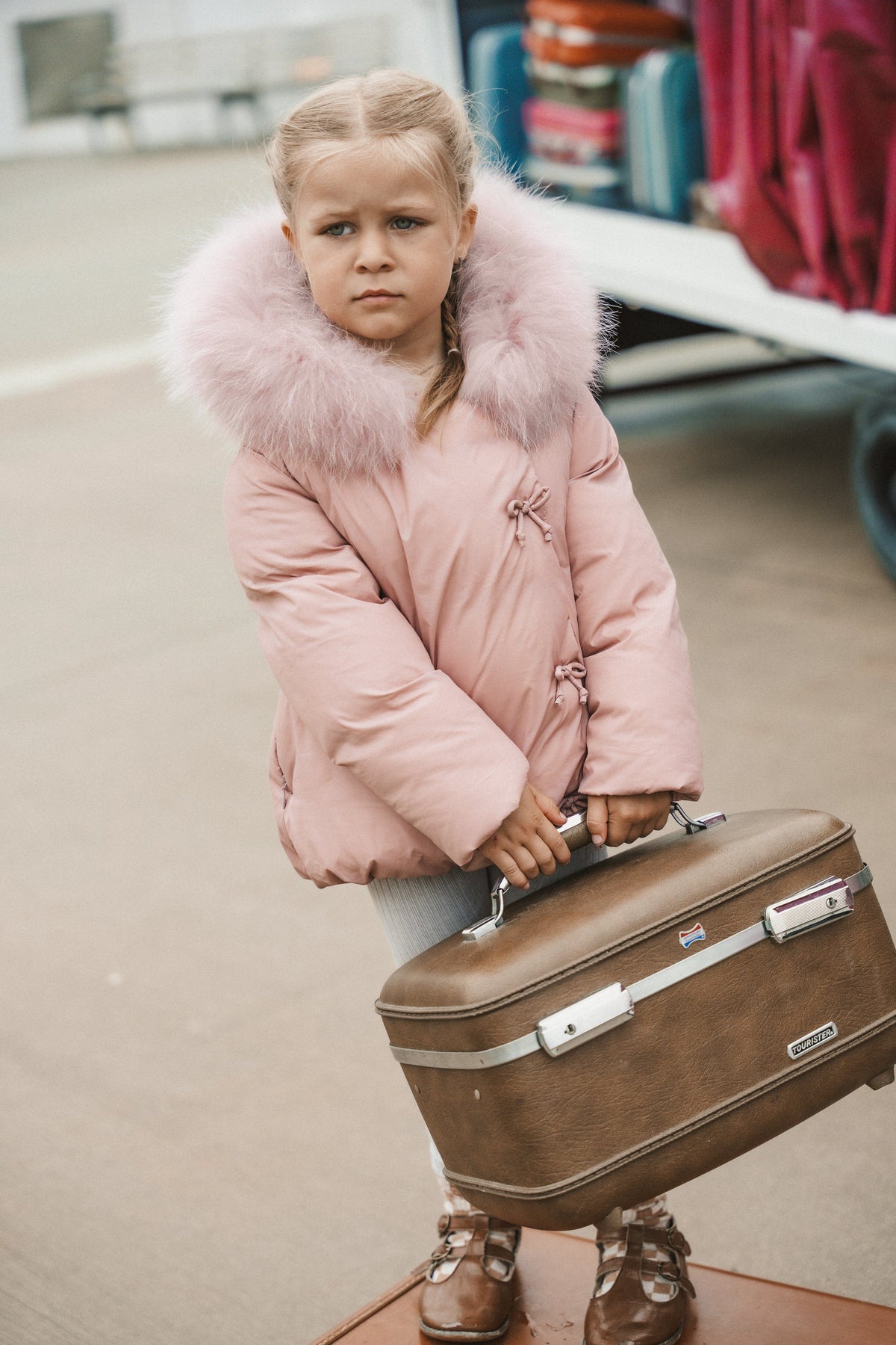 The Drift Baby Wrap with Snaps - Pale Mauve Coat IBIS Outerwear
