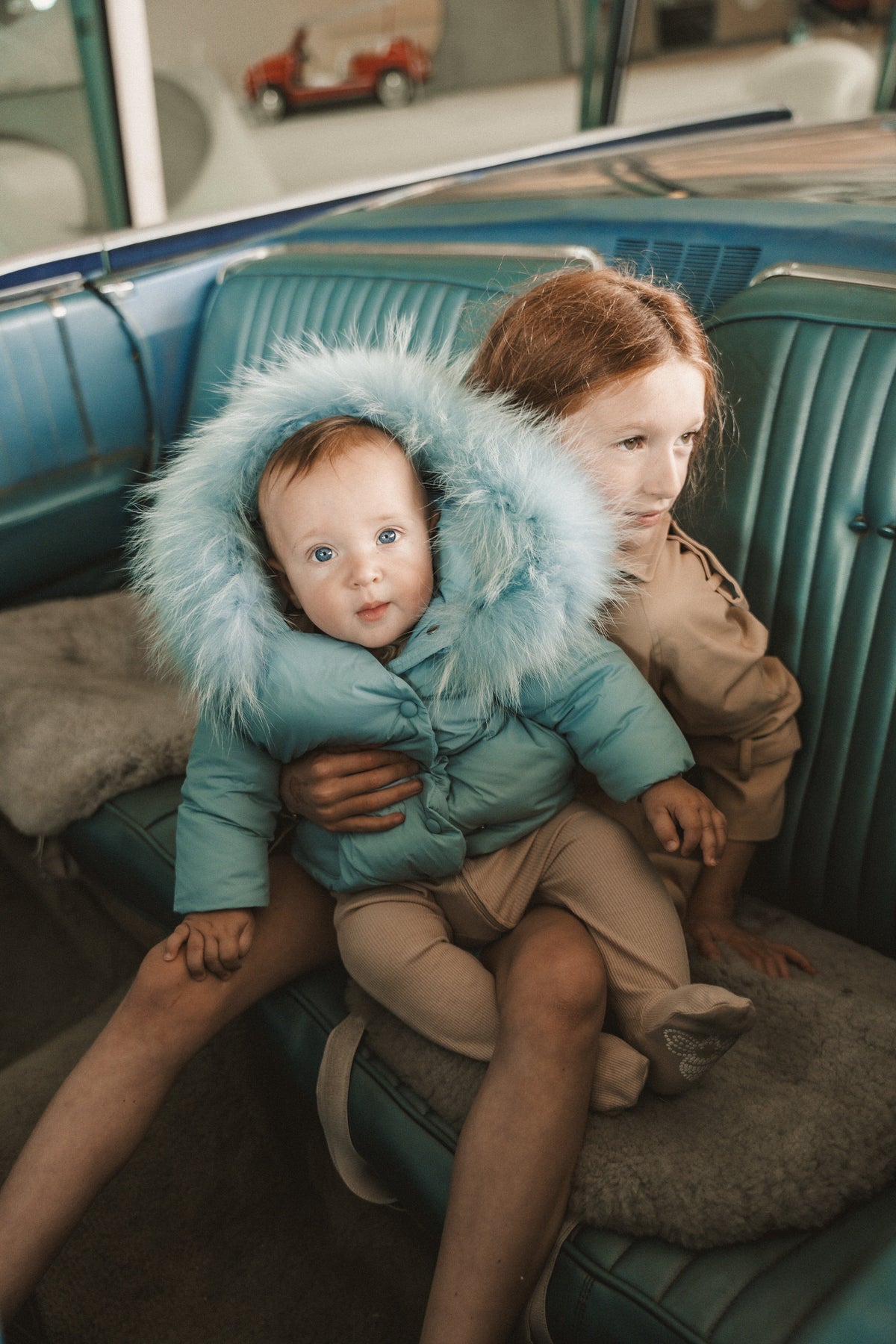 The Drift Baby Wrap with Snaps - Powder Blue Coat IBIS Outerwear