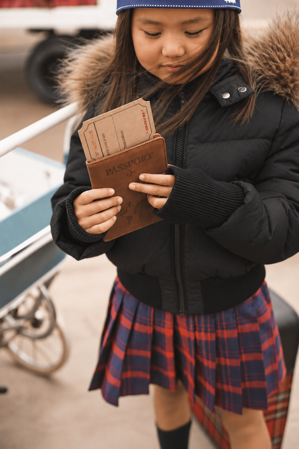 The Horizon Girl's Tall Waistband Coat - Black Coat IBIS Outerwear