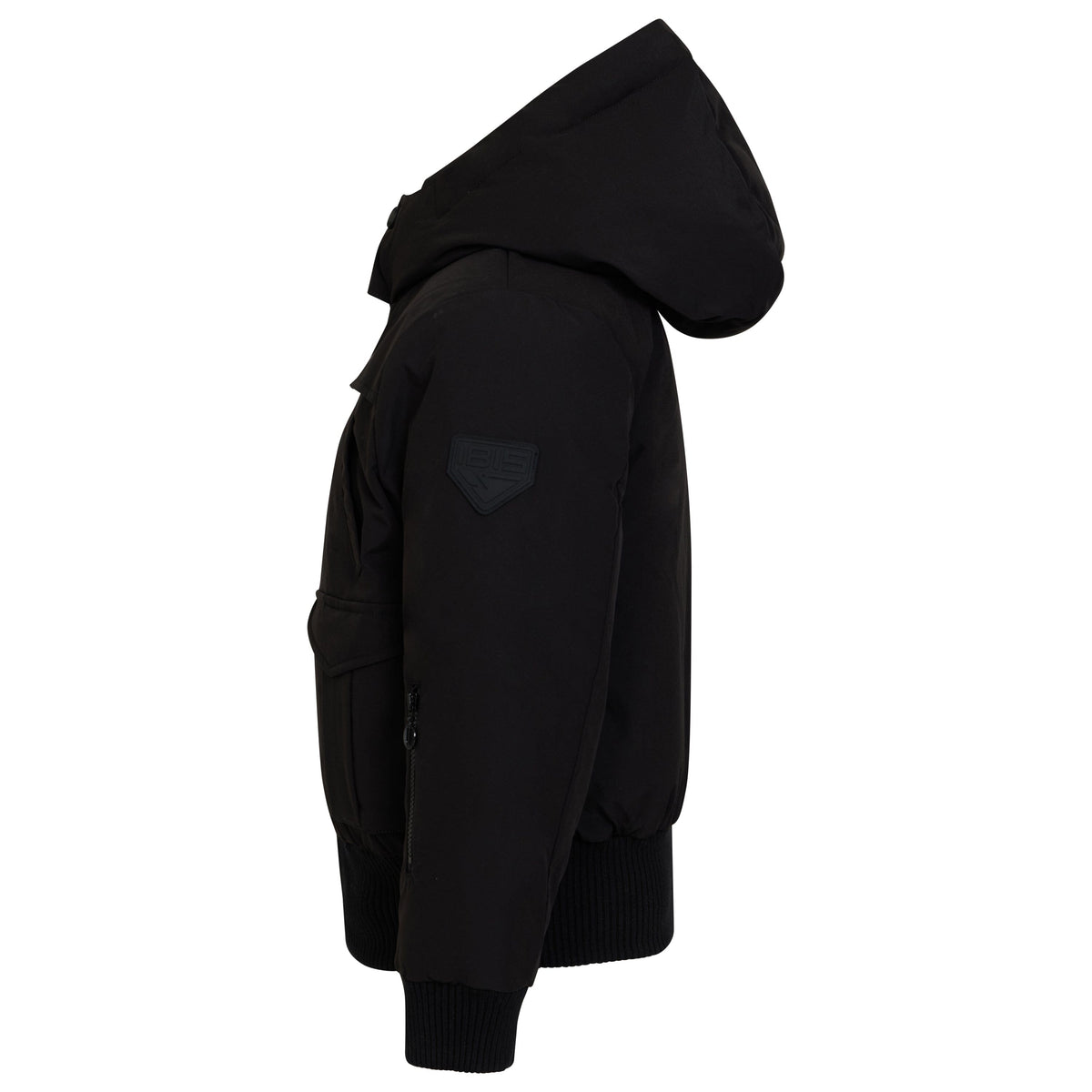 The Northbound Boys' Bomber with Shoulder Flaps - Black - No Fur Coat IBIS Outerwear