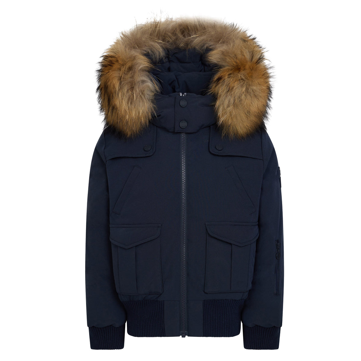 The Northbound Boys' Bomber with Shoulder Flaps - Navy Coat IBIS Outerwear
