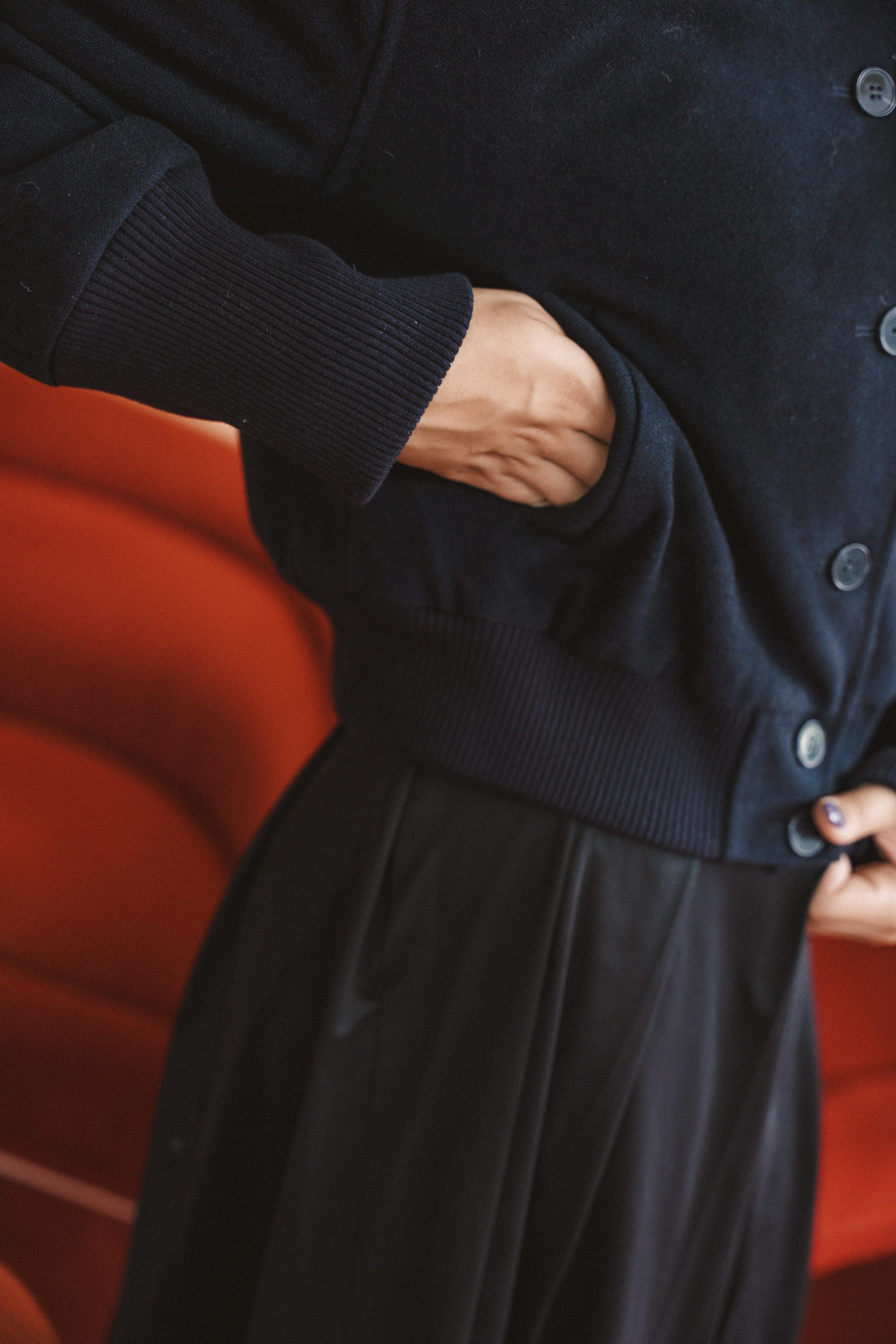The Return Teen Dress Jacket with Contrast Collar - Navy Jacket IBIS Outerwear