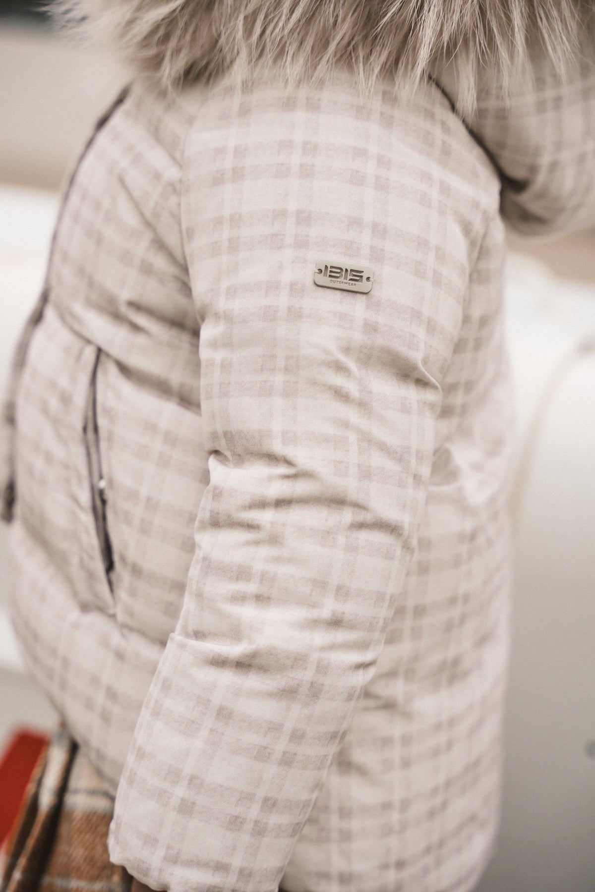 The Stride Toddler Coat - Taupe Plaid Coat IBIS Outerwear