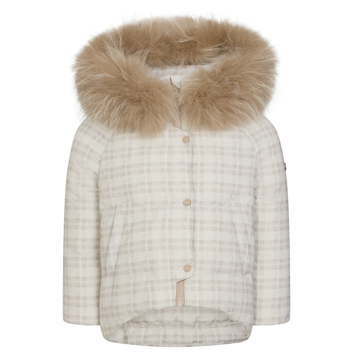 The Stride Toddler Coat - Taupe Plaid Coat IBIS Outerwear