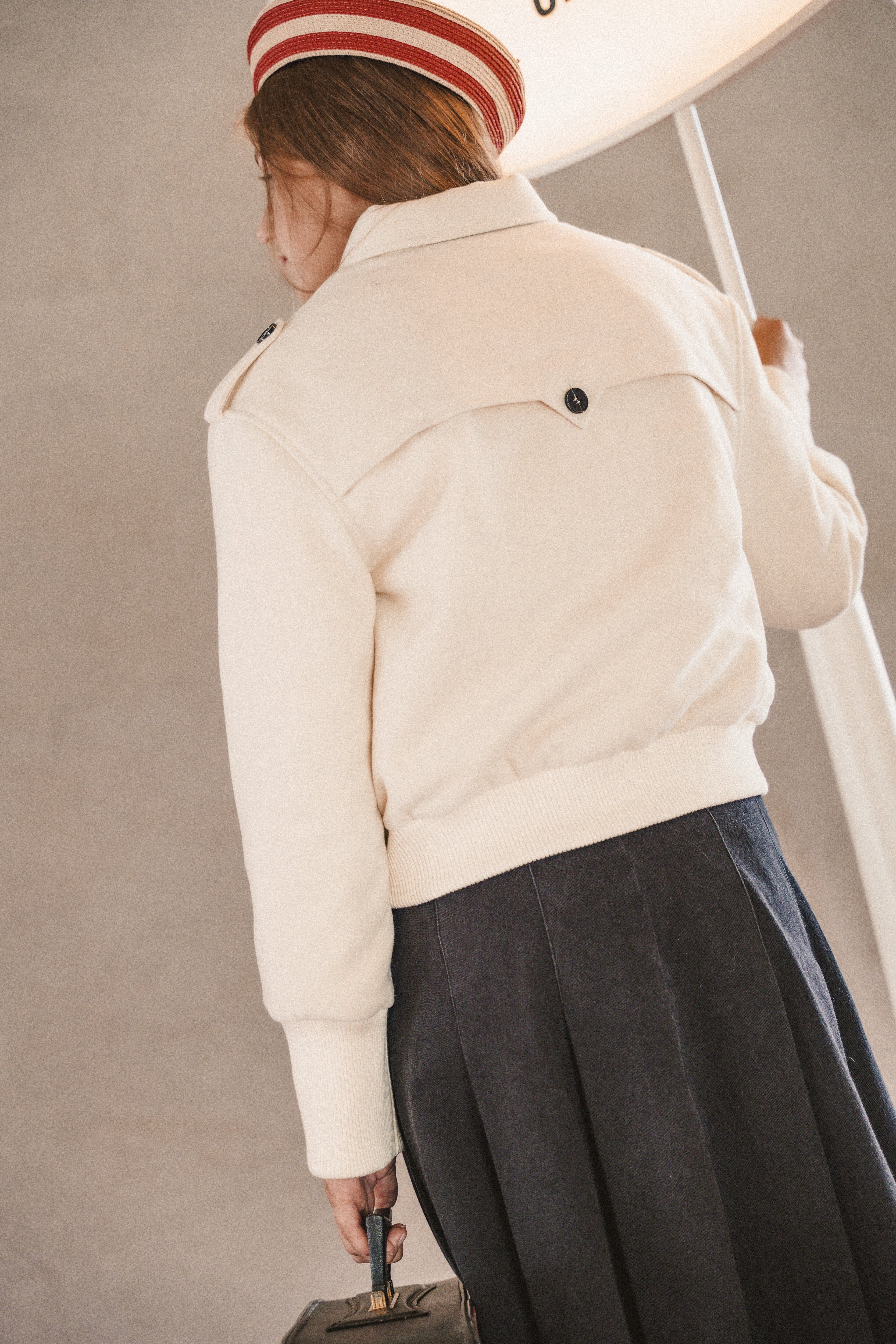 The Voyage Teen Dress Jacket with Flaps - Cream Jacket IBIS Outerwear