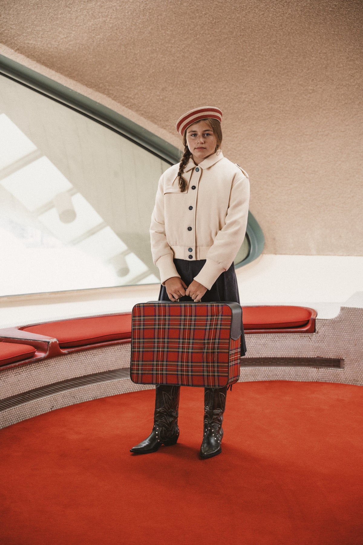 The Voyage Teen Dress Jacket with Flaps - Cream Jacket IBIS Outerwear