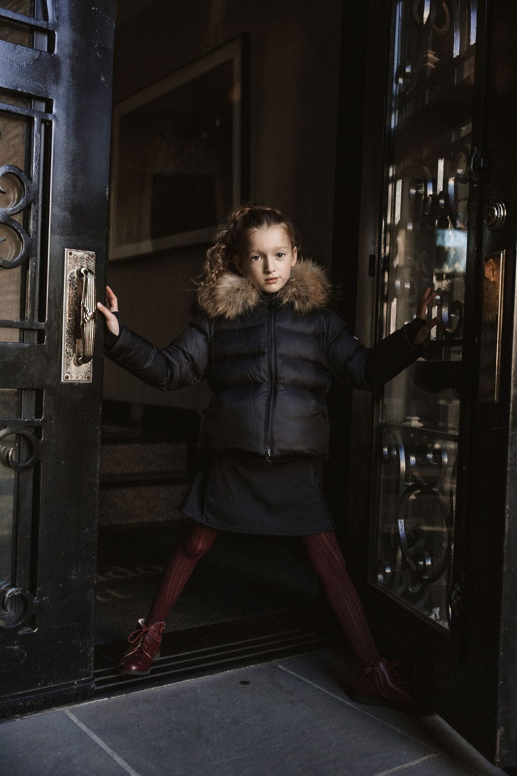 The Waypoint Girls Peplum Coat - Black Coat IBIS Outerwear