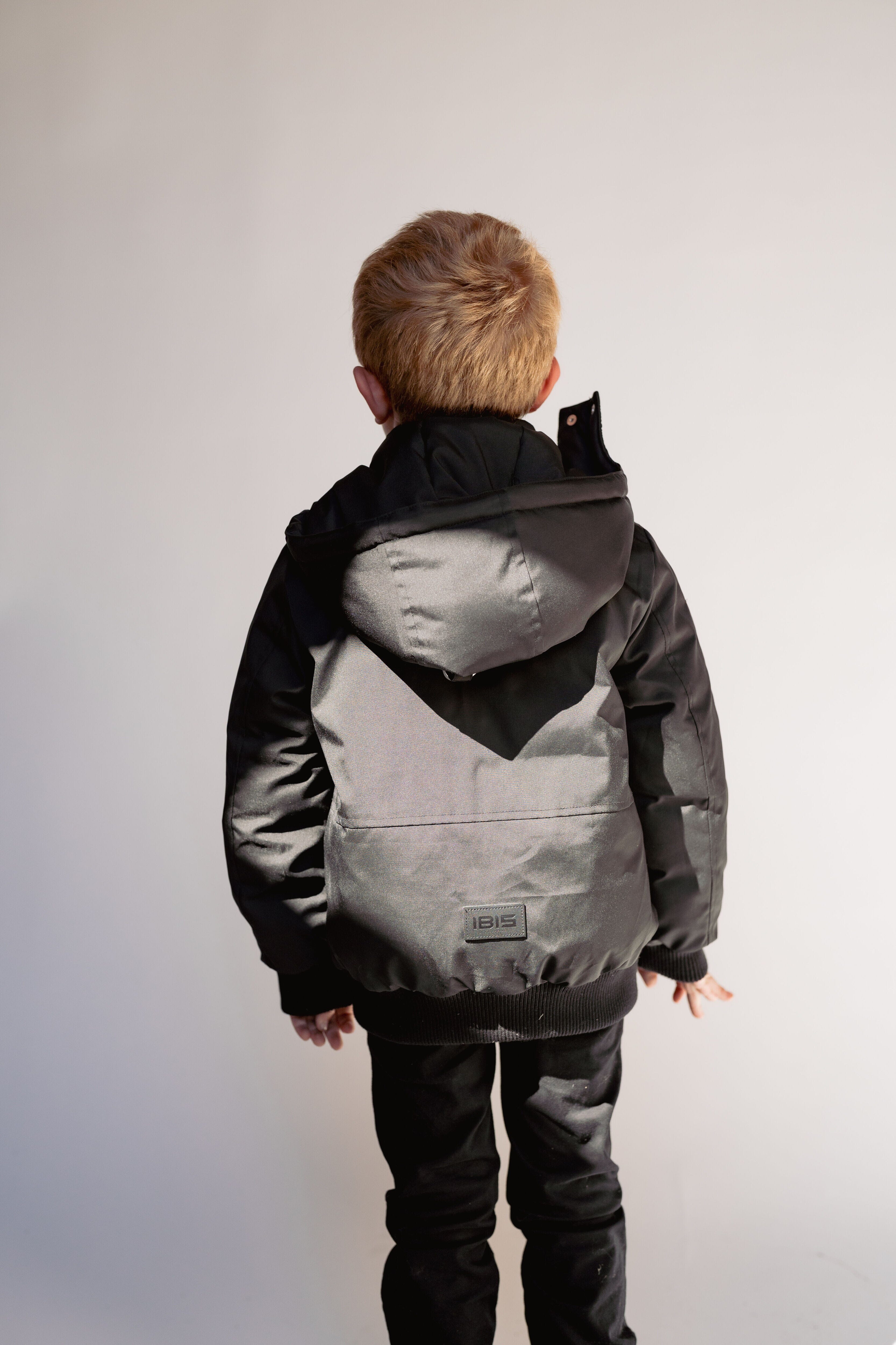 Urbanite Boy's Down Coat - Black with Olive Green Details Coat IBIS Outerwear