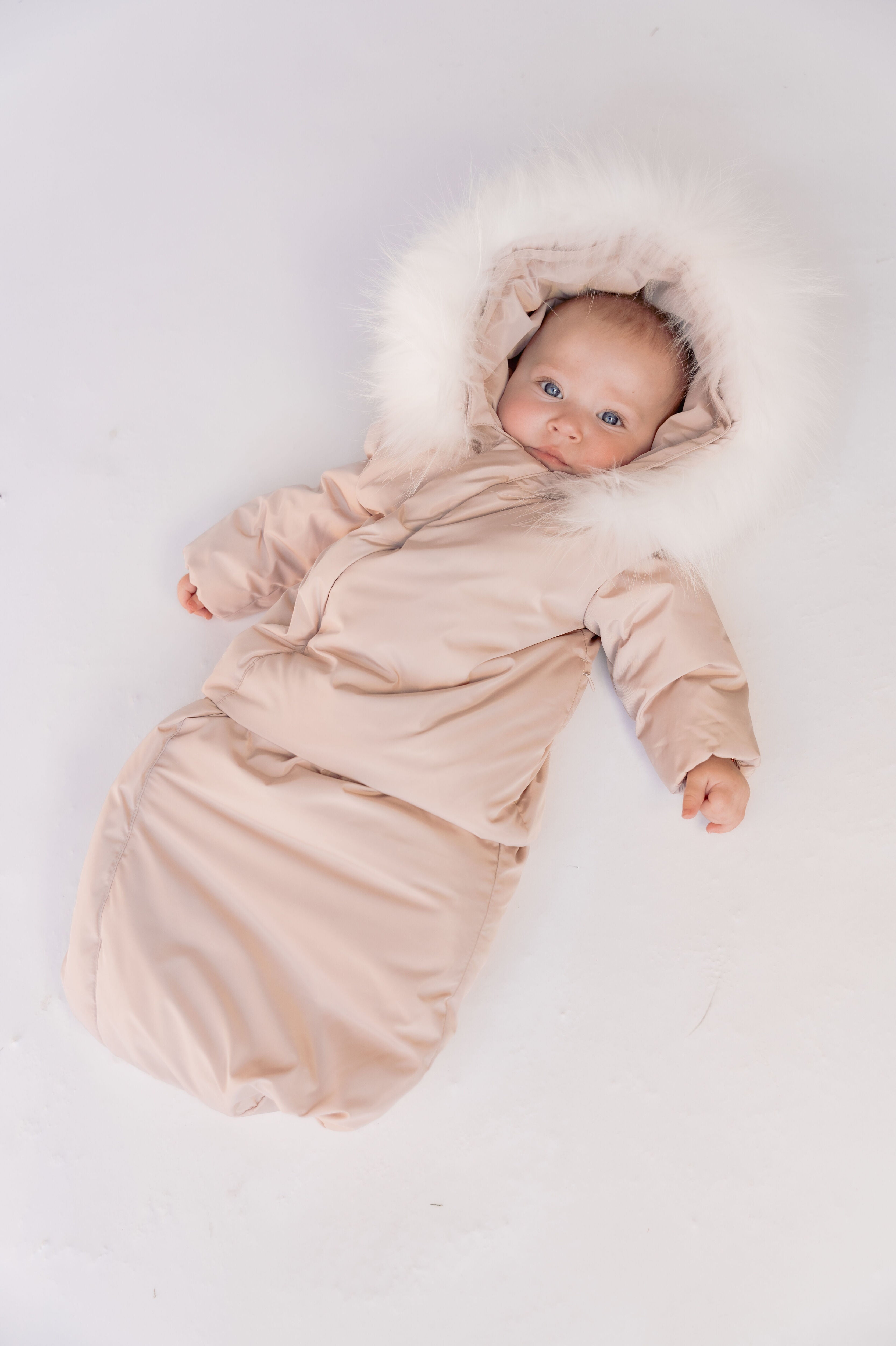 Cosmo Baby Down Coat w/ Foot Sack - Blush Pink