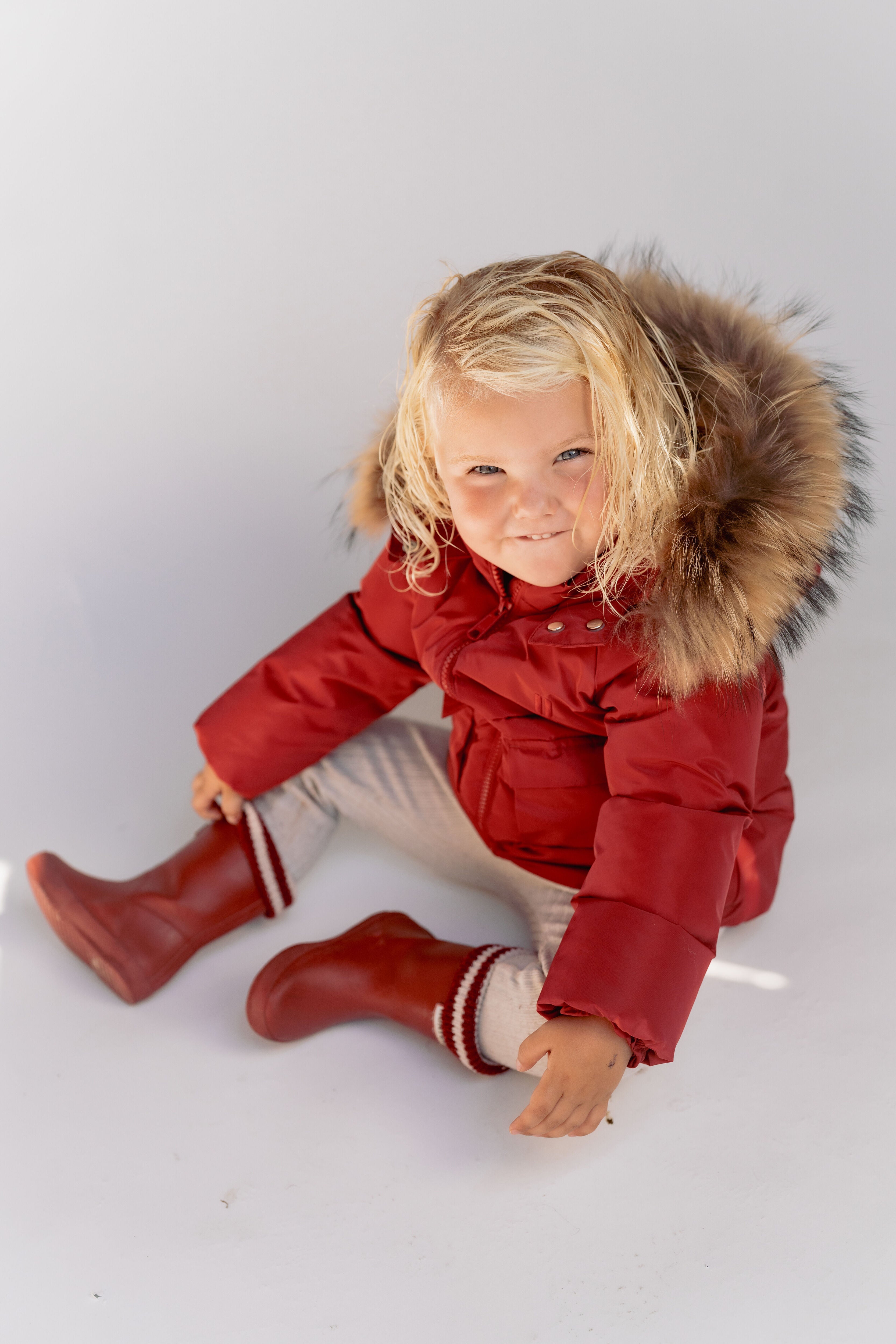 Skyline Toddler Down Coat - Ruby Red