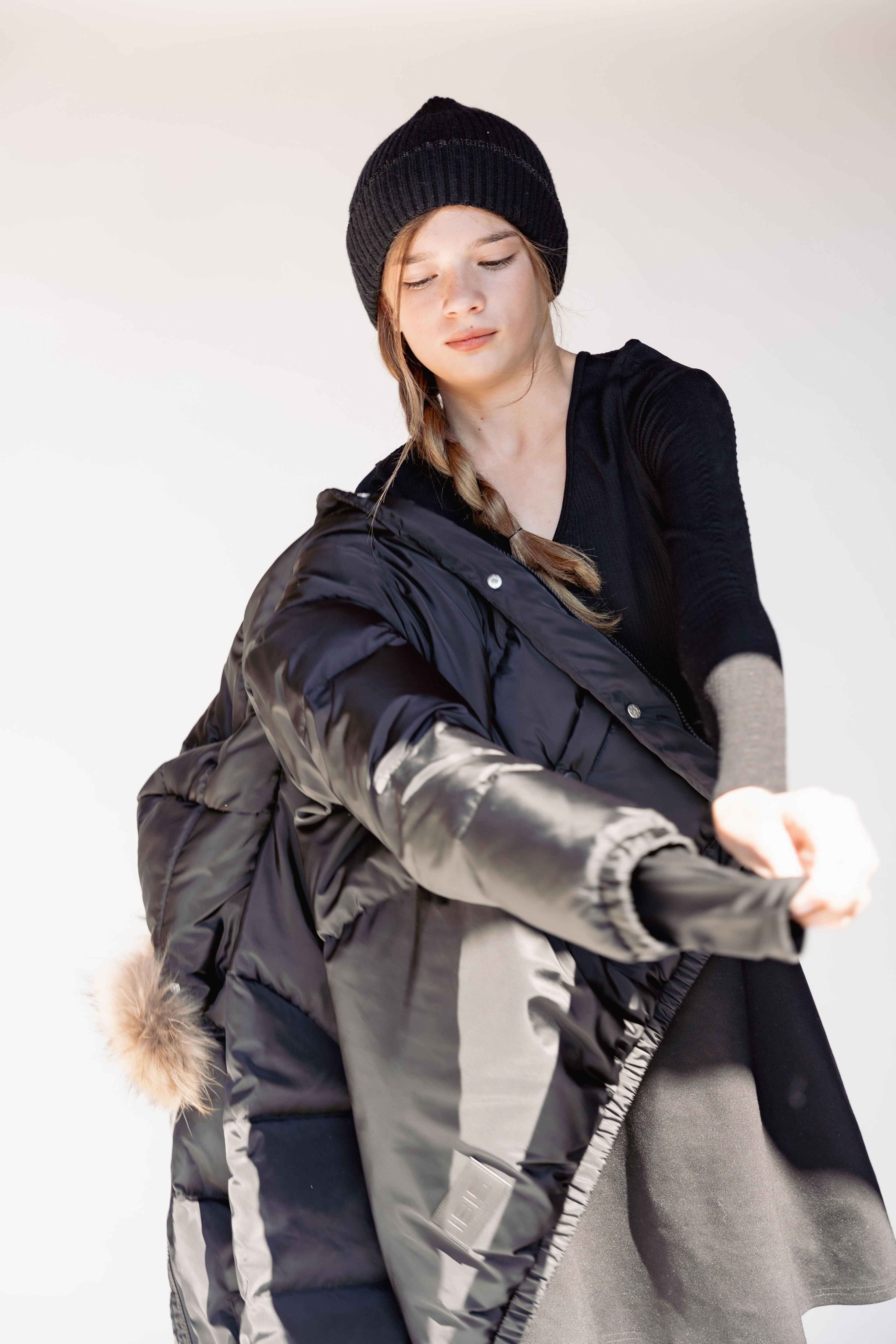 Avenue Girls Down Coat - Jet Black