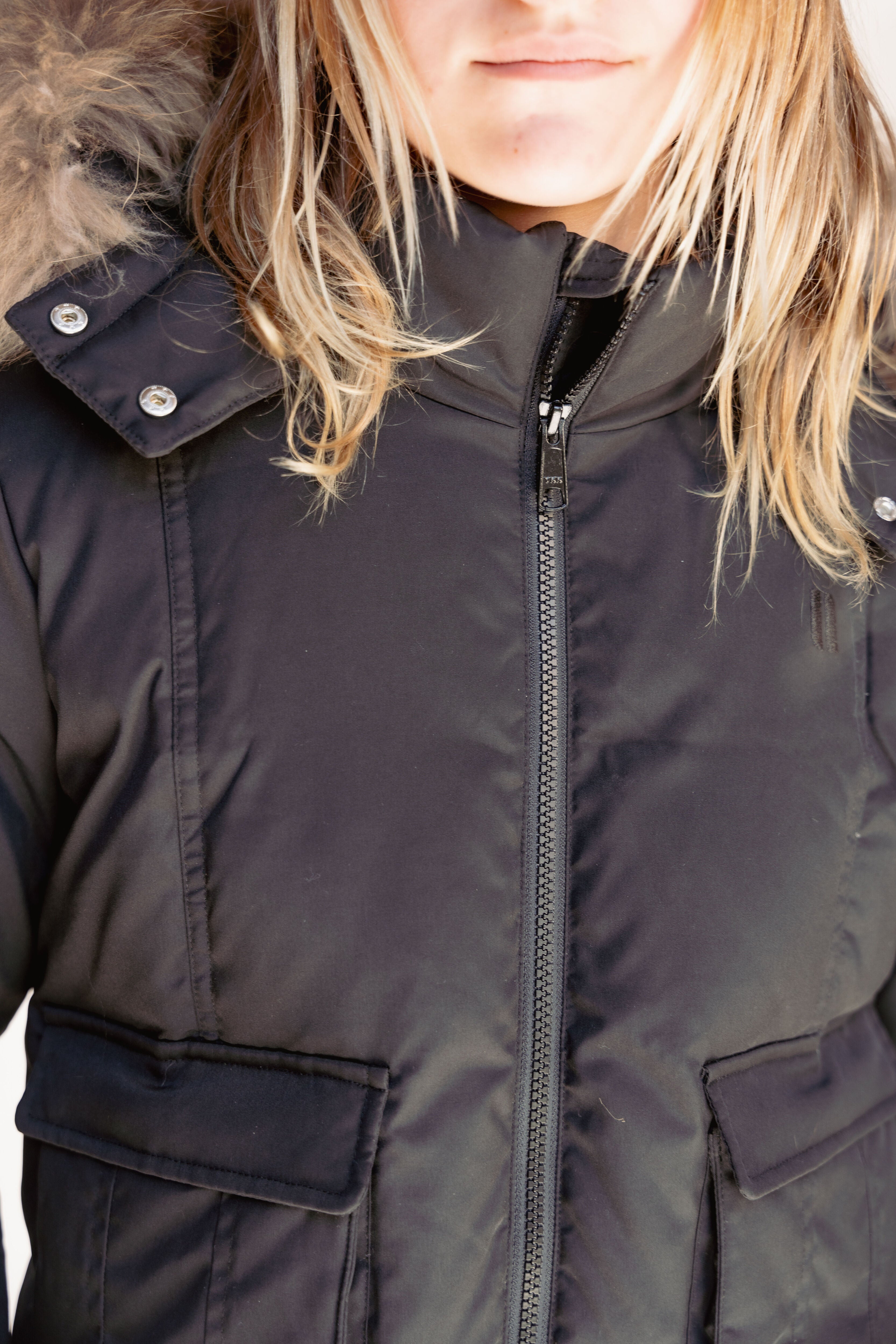 Downtown Girls Down Coat - Jet Black