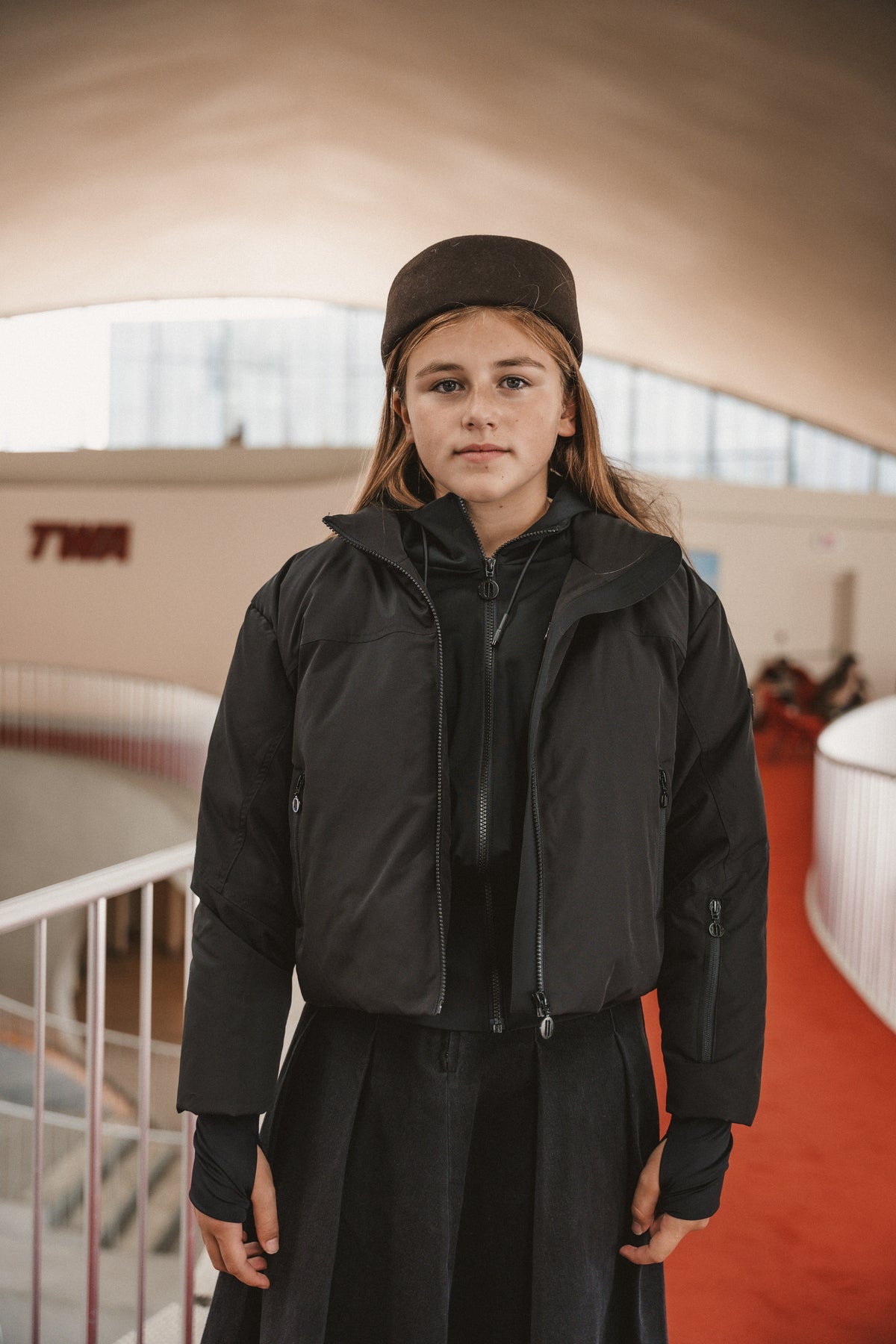 The Motion Teen Two Layer Coat - Black