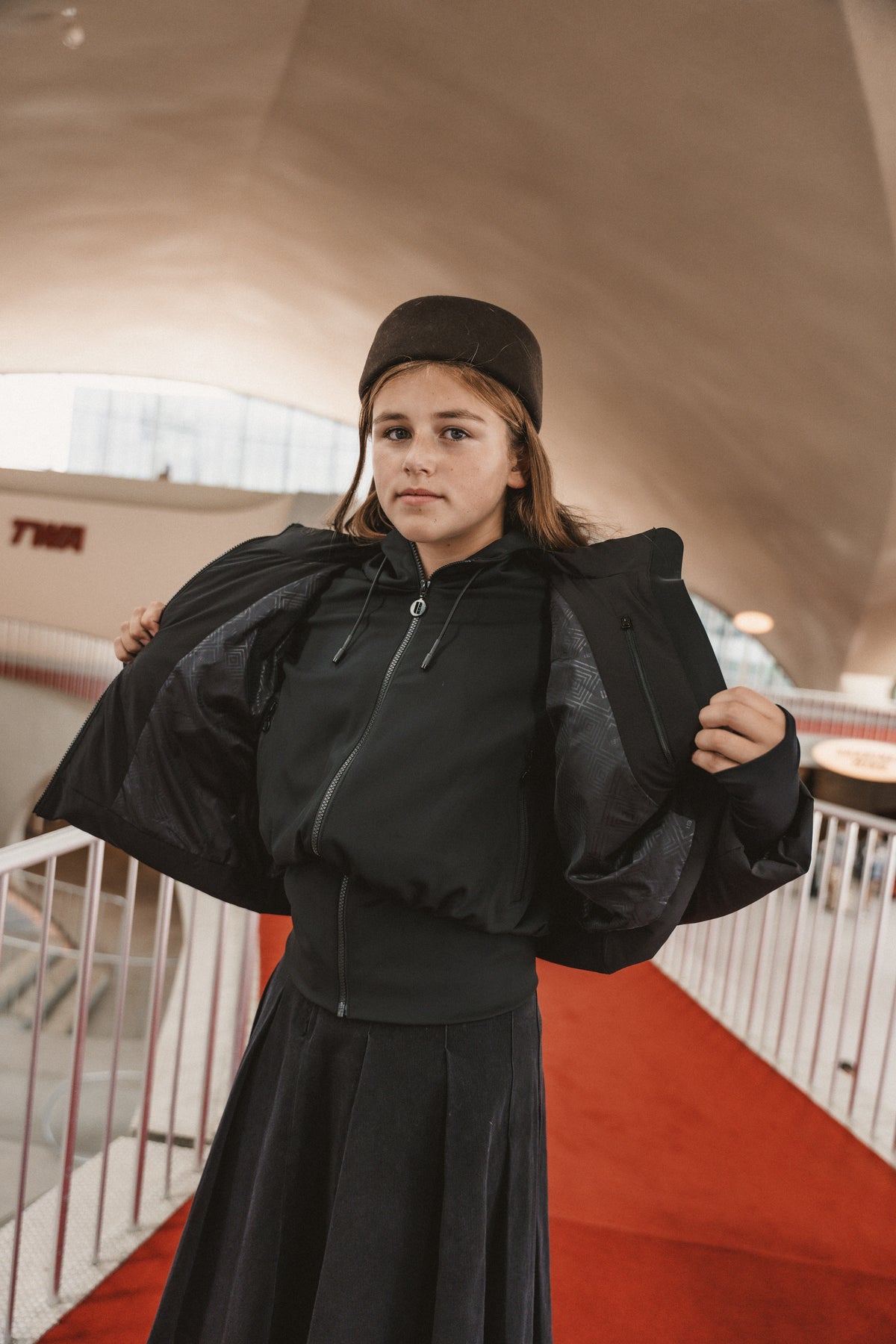 The Motion Teen Two Layer Coat - Black