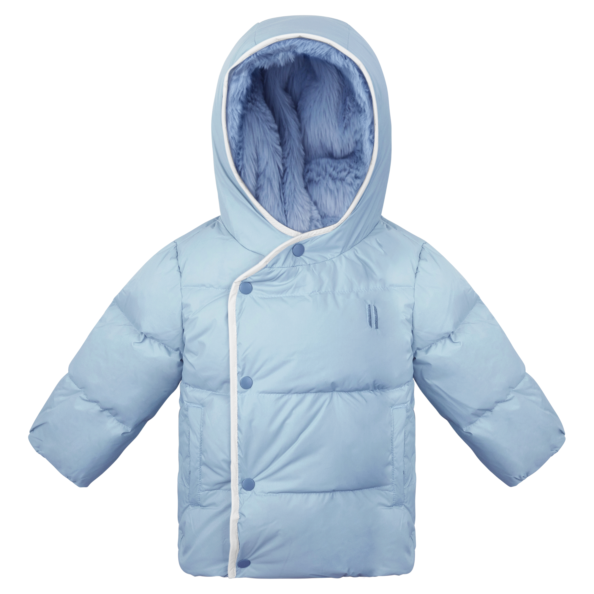 Metropolis Baby Down Coat - Powder Blue & White