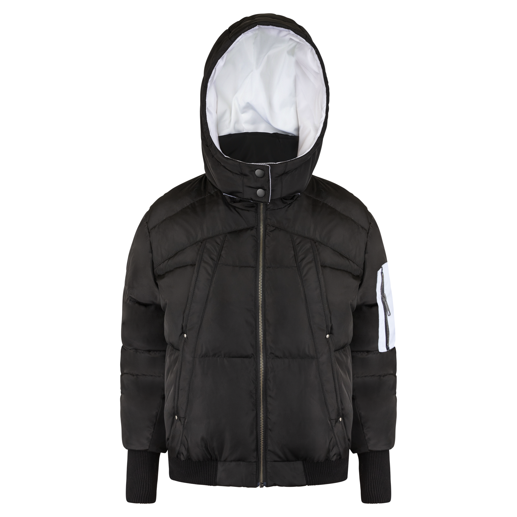 Highline Down Coat - Black with White